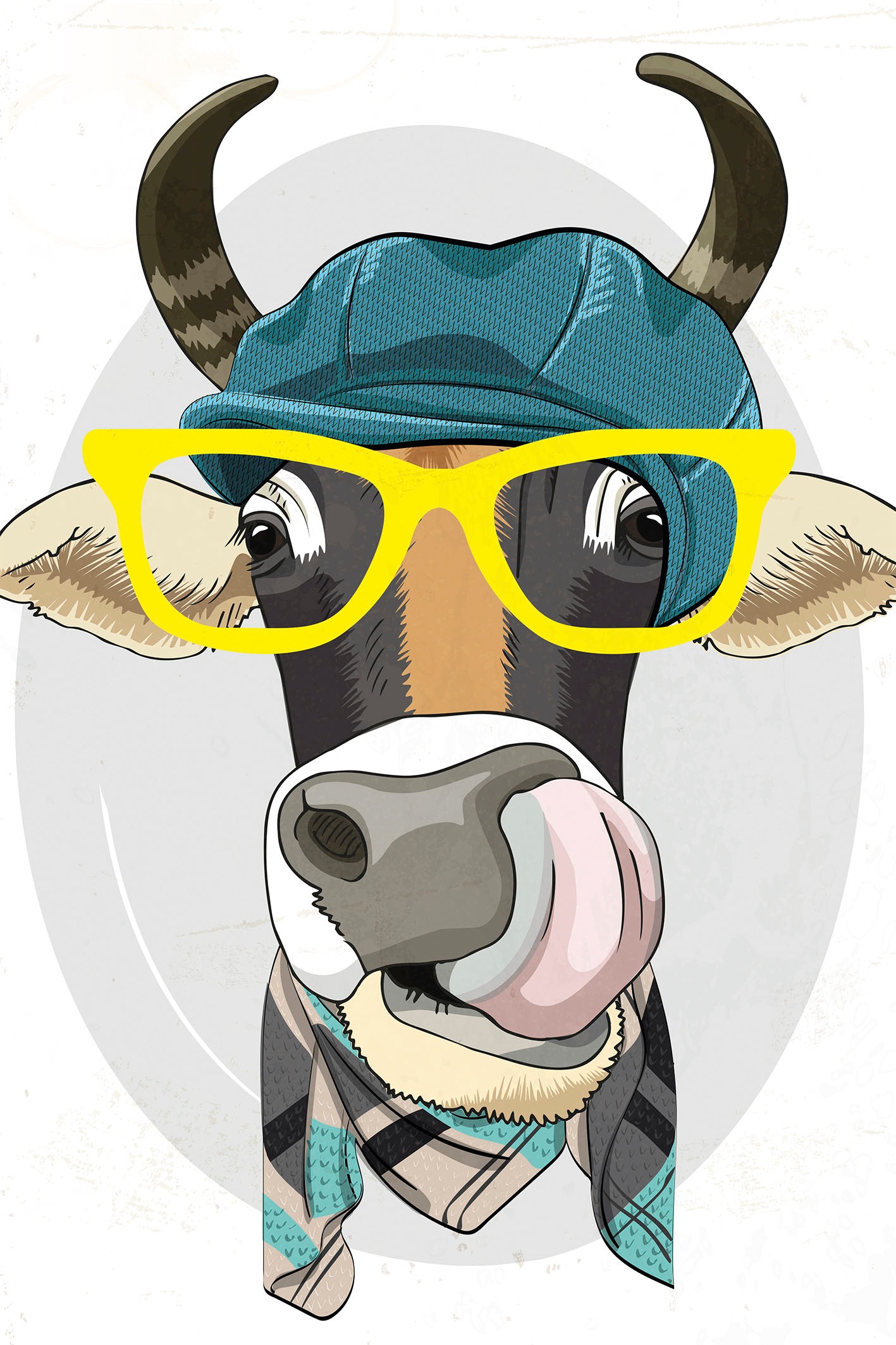 queence Metallbild »Gelja« Kuh   Kuhbilder   Tiere 1 Stk. tlg. Stahlschilde günstig online kaufen