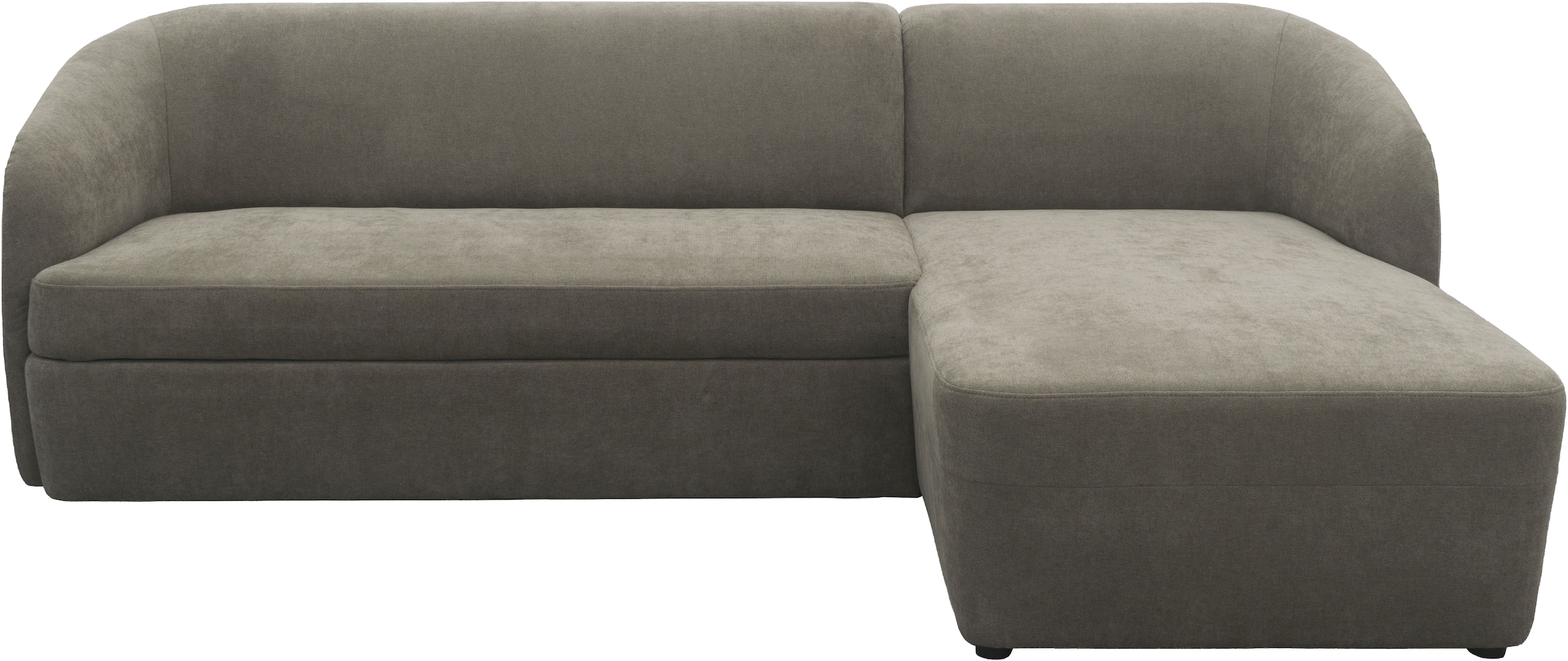 DOMO collection Ecksofa »Orbis, modernes, klares Design mit schmalen, abgerundeten Armlehnen« whlw. mit Bettfunktion u./o. Bettkasten, aus Luxus- Microfaser