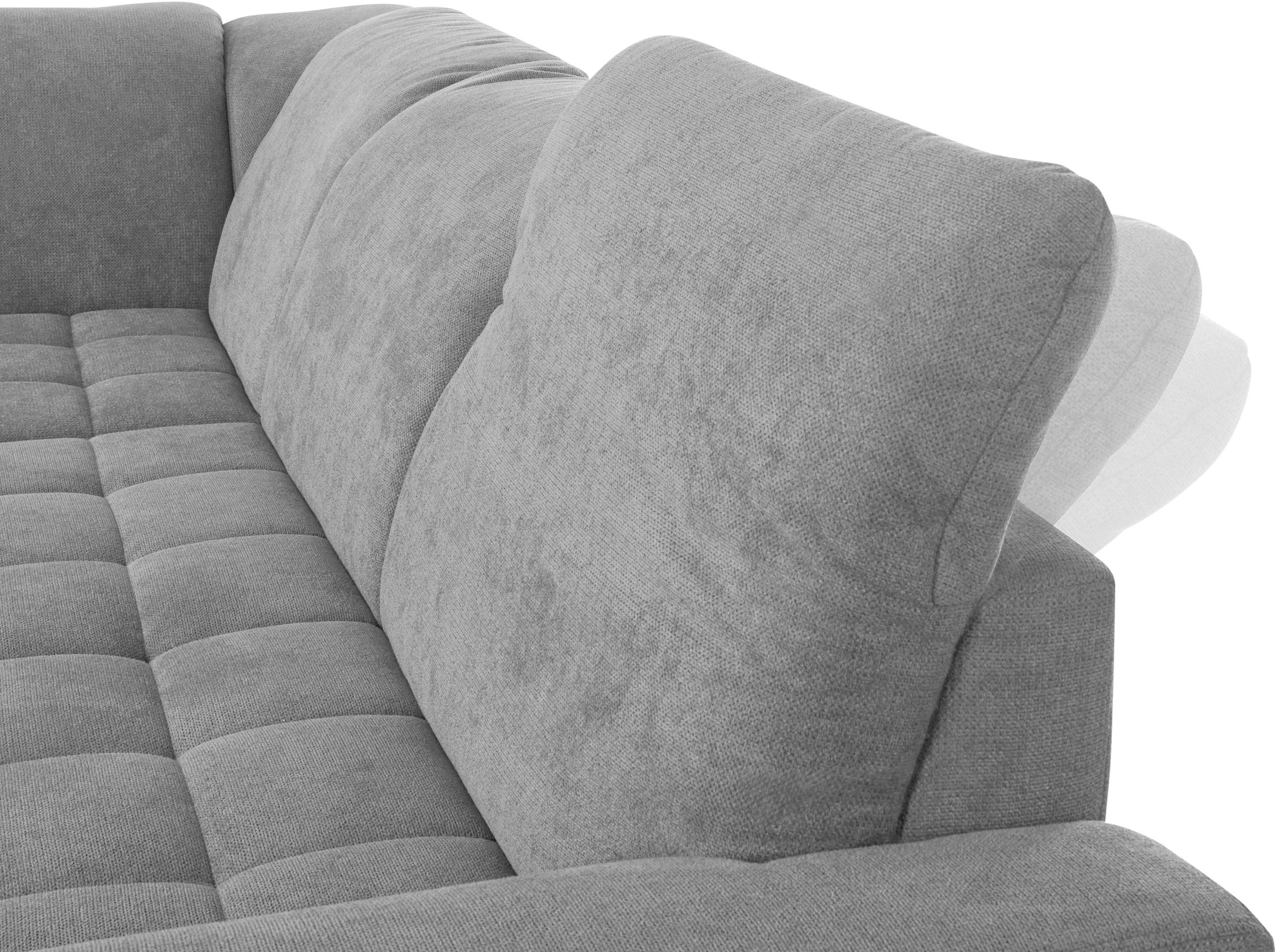 DOMO collection Ecksofa »Franzi L-Form«, wahlweise mit Kopfteilverstellung (dann Breite: 275 cm)