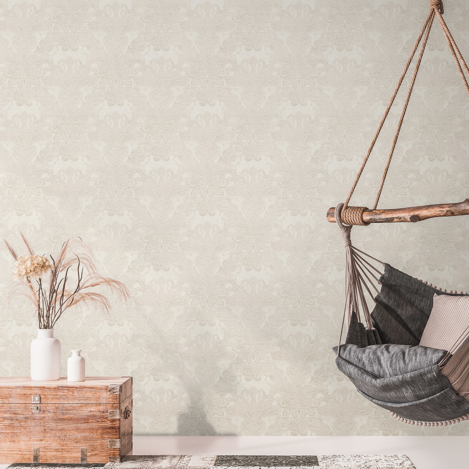 living walls Vliestapete »Metropolitan Stories. Travel Styles. Tapete mit Ornamenten«, matt-gemustert-neutral, Ornament-Tapete Klassisch Elegant Vintage-Optik Barock Tapeten modern