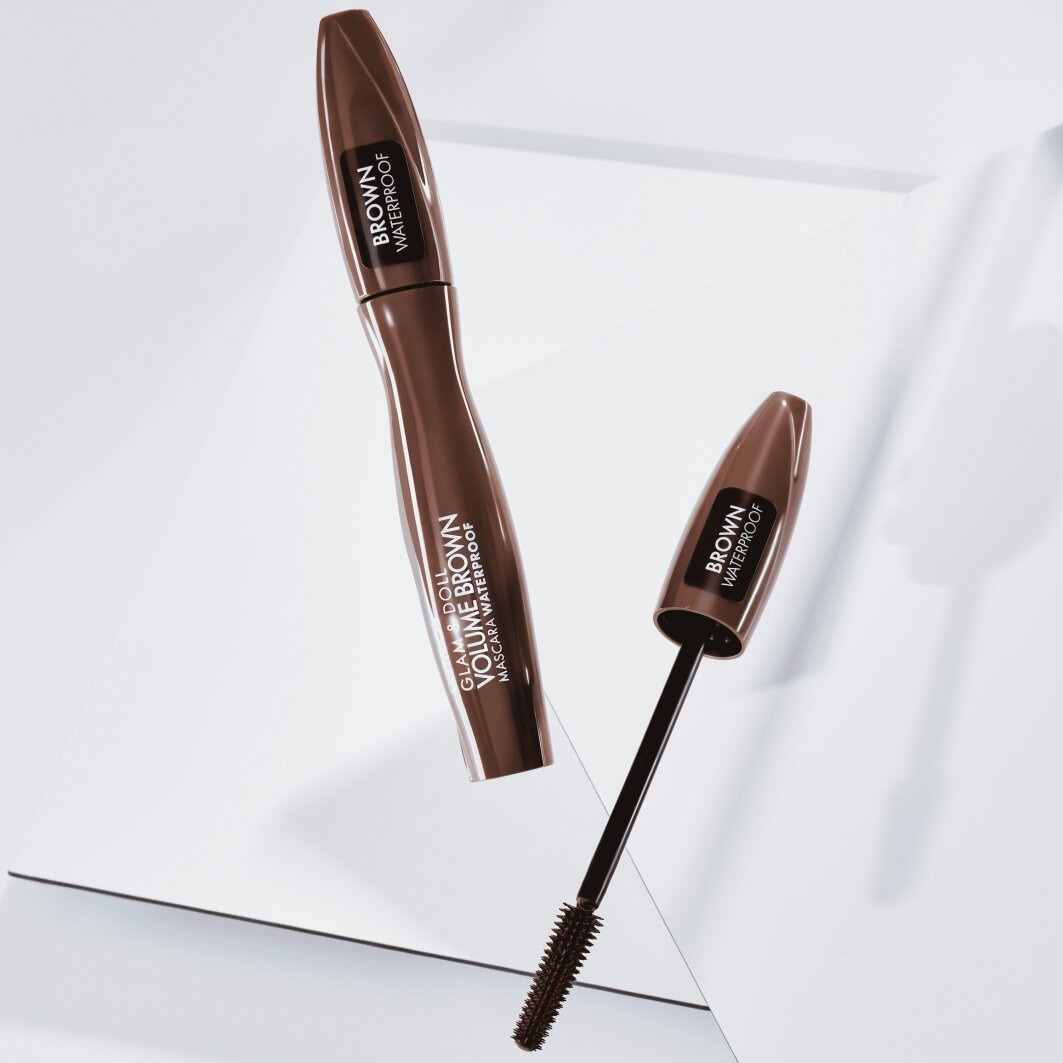 Catrice Mascara »Glam & Doll Volume Brown Mascara Waterproof«, (Set, 3 tlg.), Wasserfest und volumengebend für einen natürlichen Alltagslook!