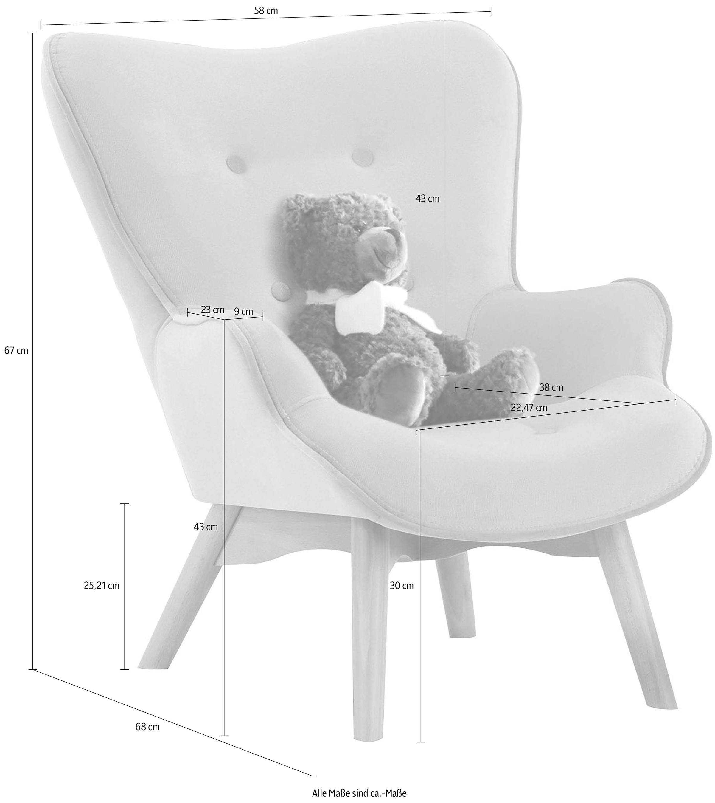 Lüttenhütt Sessel »Duca Mini«, in kleiner Ausführung für Kinder