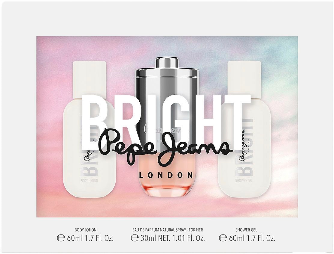 Pepe Jeans Duft-Set »PJ BRIGHT Gift Set EDP 30ml + Body Lotion 60ml + Shower Gel 60ml«, (Set, 3 tlg.)