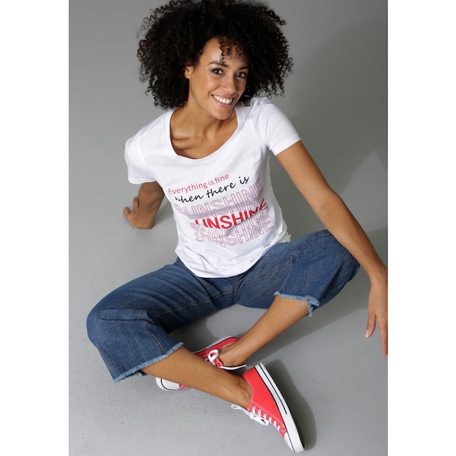 Aniston CASUAL 7/8-Jeans, mit leicht ausgefranstem Beinabschluss im  Online-Shop kaufen