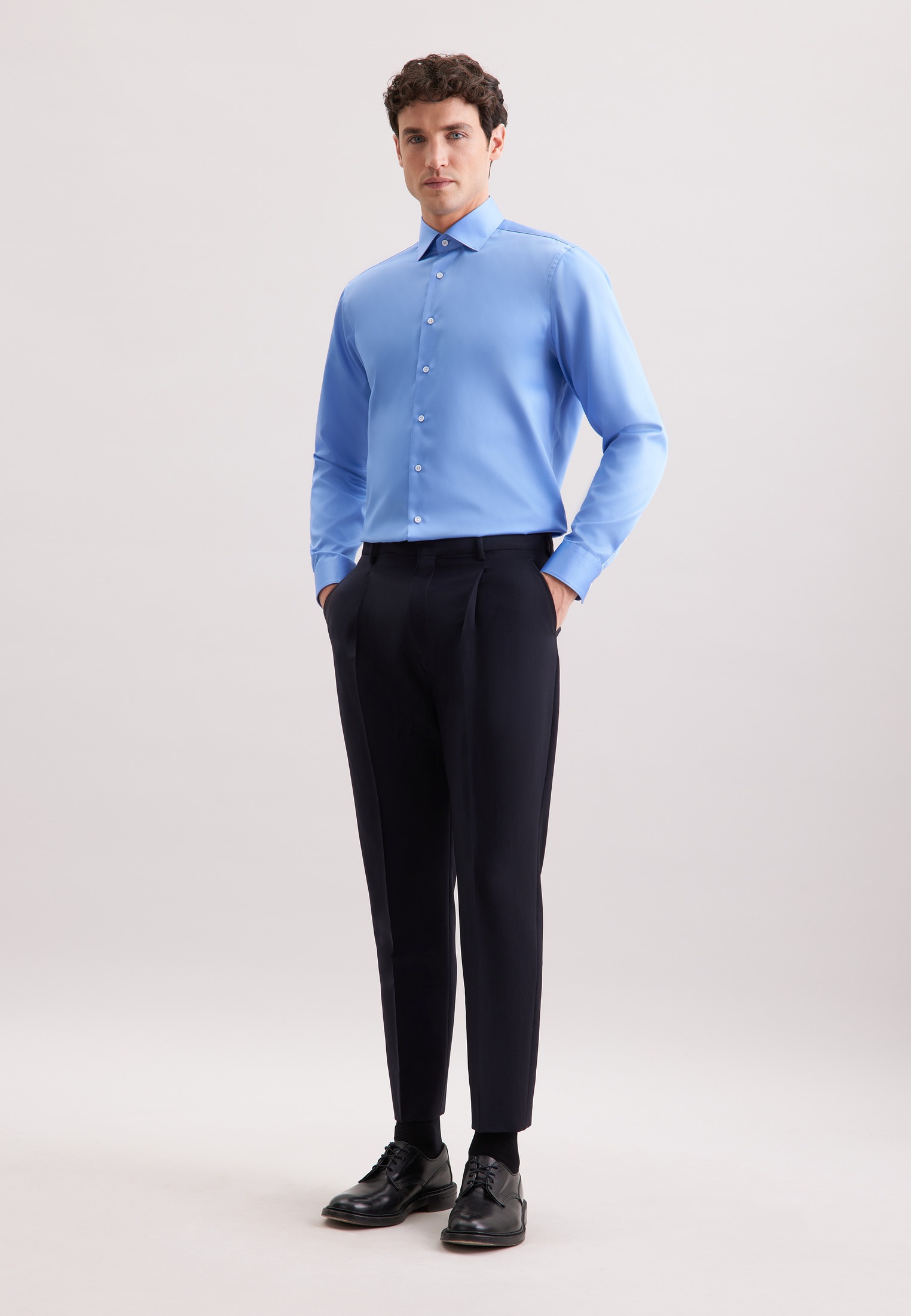 seidensticker Businesshemd »Schwarze Rose« Regular 1/1 Kentkragen Uni