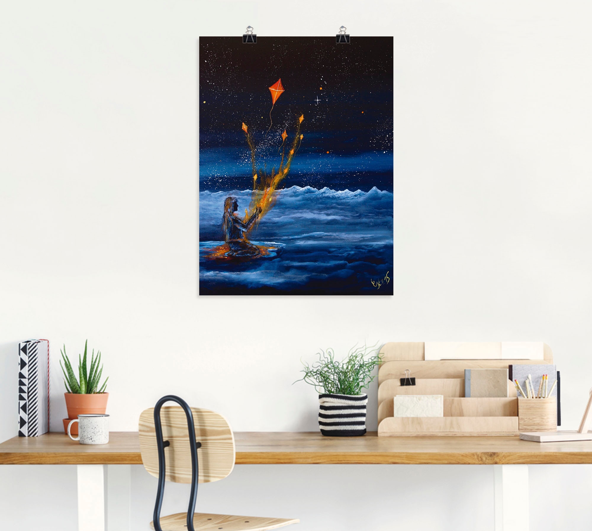 Artland Wandbild »Himmlische Drachen«, Dark Fantasy, (1 St.), als Poster, Wandaufkleber in verschied. Größen