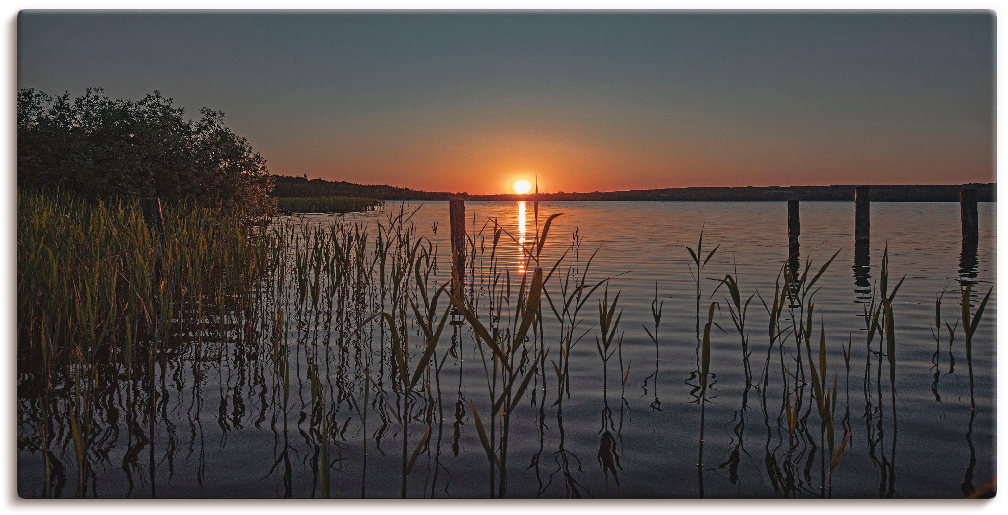 Artland Leinwandbild »Früh morgens am Ratzeburger See II«, Sonnenaufgang & günstig online kaufen