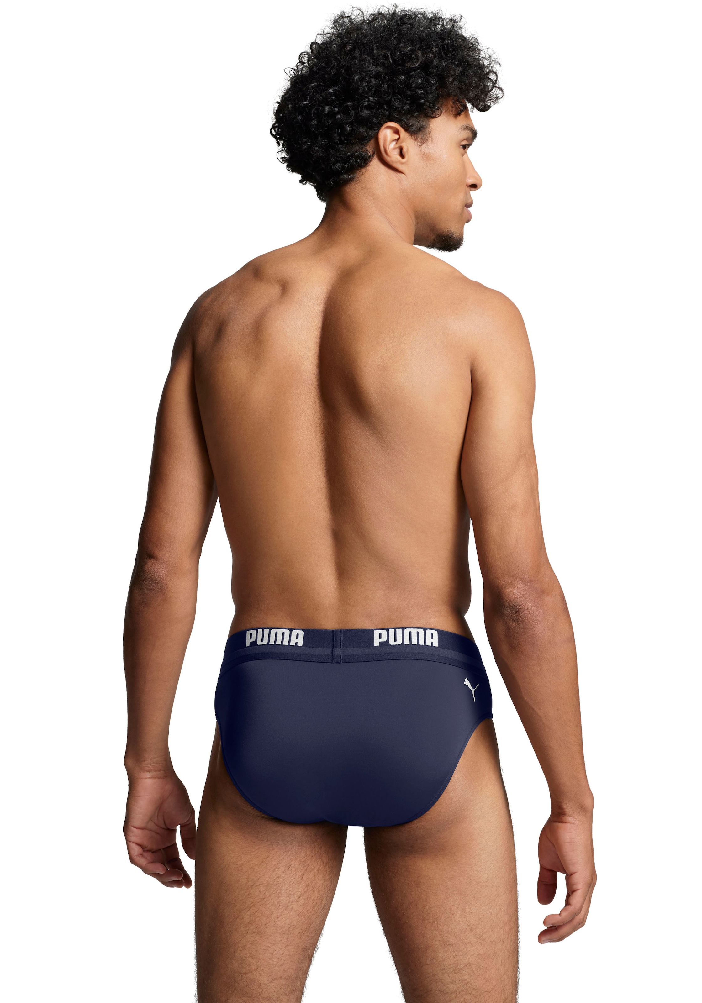 PUMA Badeslip »PUMA SWIM MEN LOGO SWIM BRIEF« mit elastischem Logobund