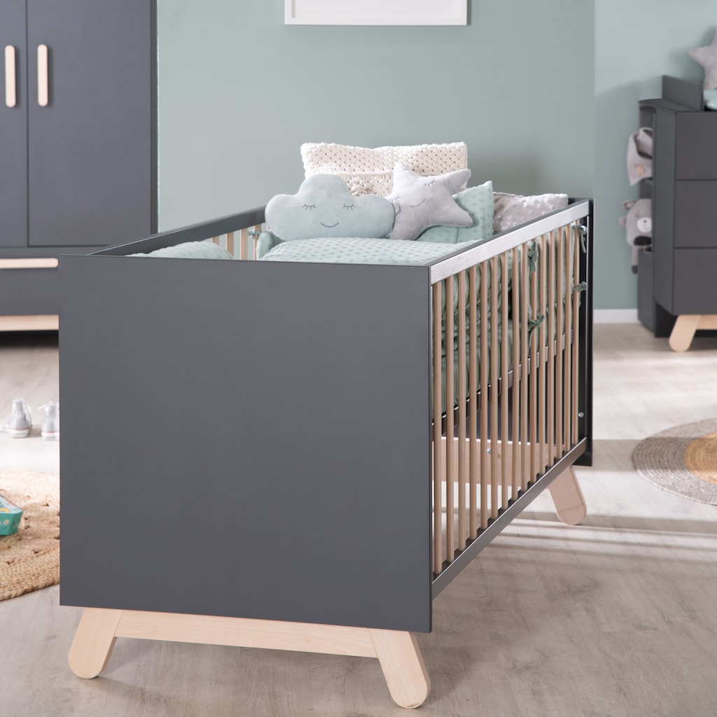 roba® Babyzimmer-Komplettset, (Set, 3 St., Kinderbett, Kleiderschrank, Wickelkommode)