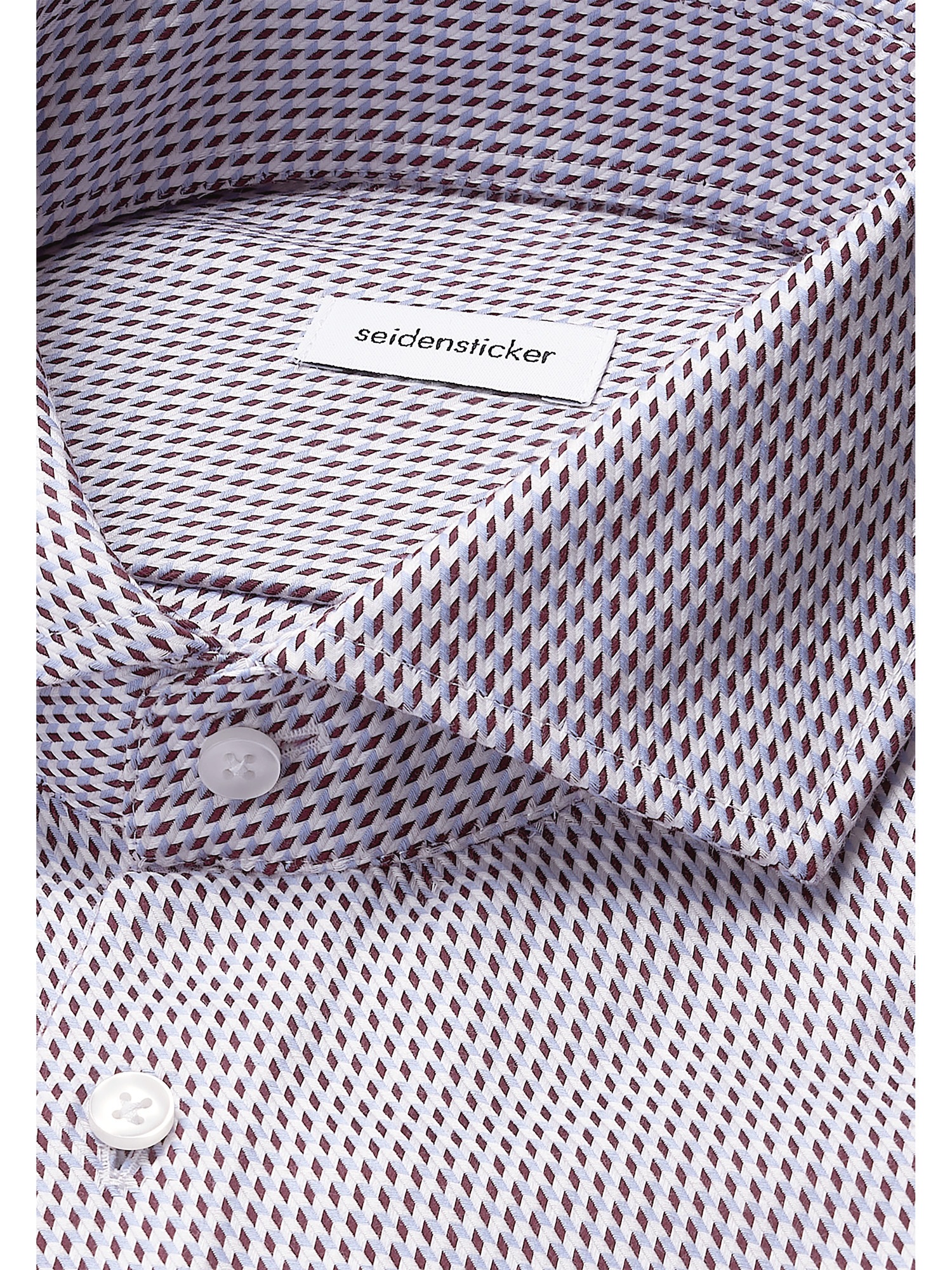 seidensticker Businesshemd »Schwarze Rose«, Slim 1/1 Kentkragen Pepita