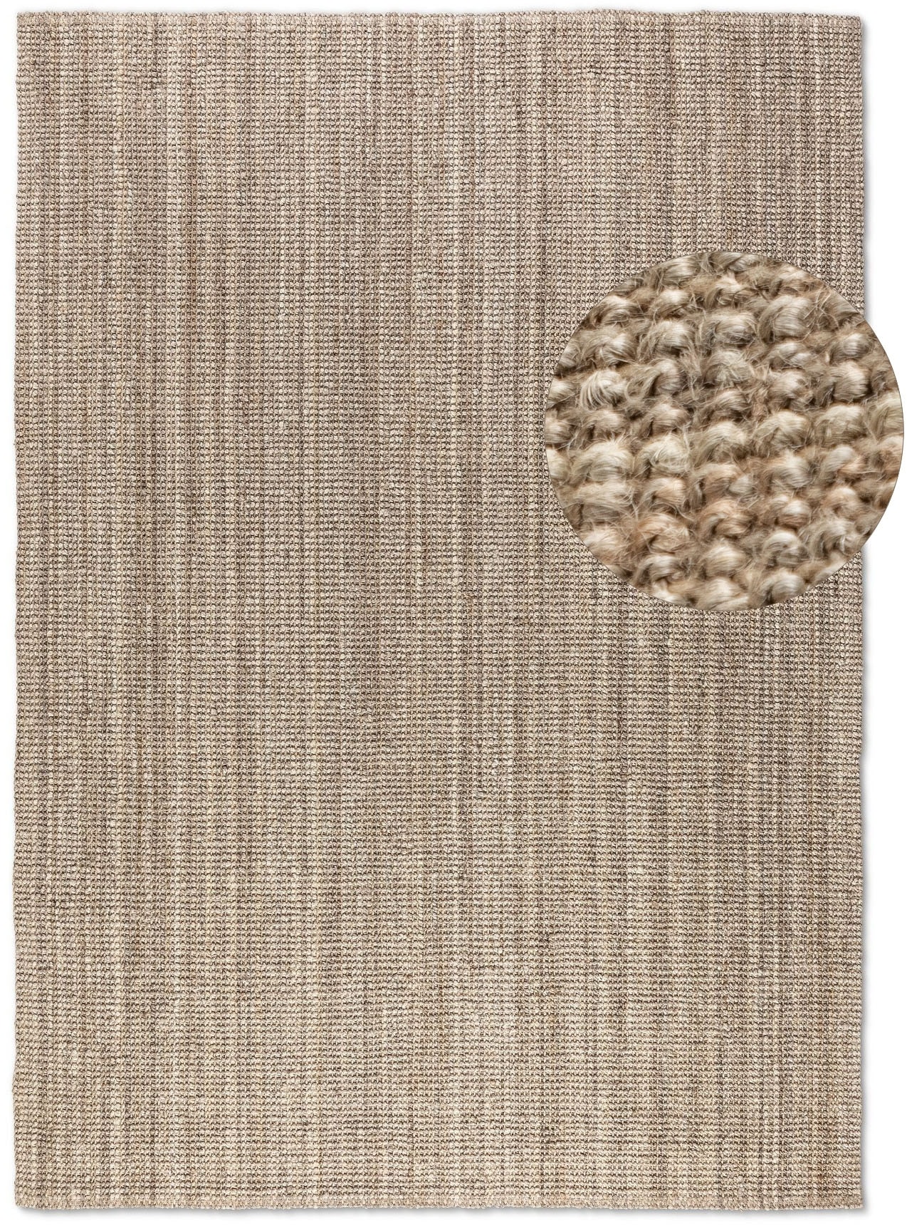 Teppich »Jaipur«, rechteckig, 10 mm Höhe, Jute, Natur, Wohnzimmer, Esszimmer,...