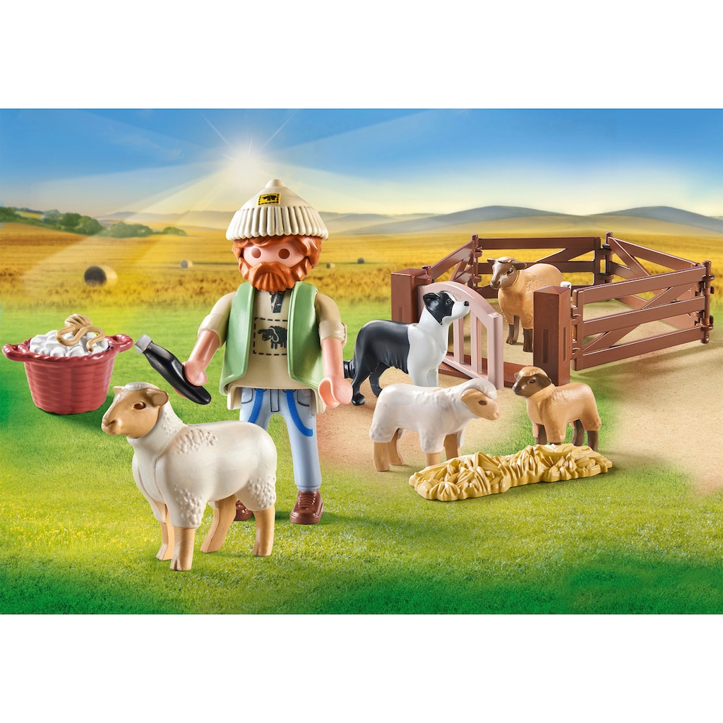 Playmobil® Konstruktions-Spielset »Junger Schäfer mit Schafen (71444), Country«, (69 St.), teilweise aus recyceltem Material; Made in Europe