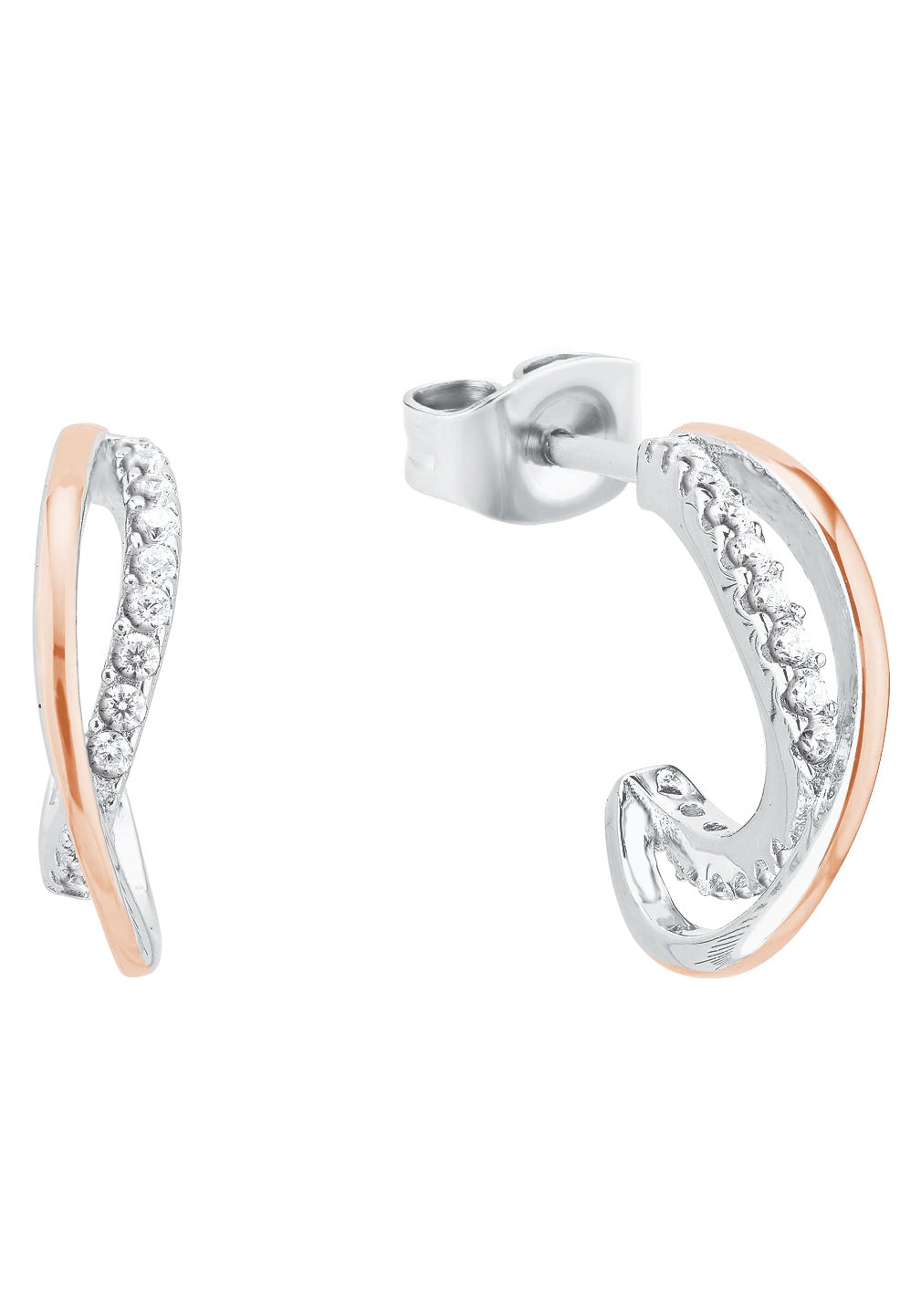 Amor Paar Creolen »2026195« mit Zirkonia (synth.)