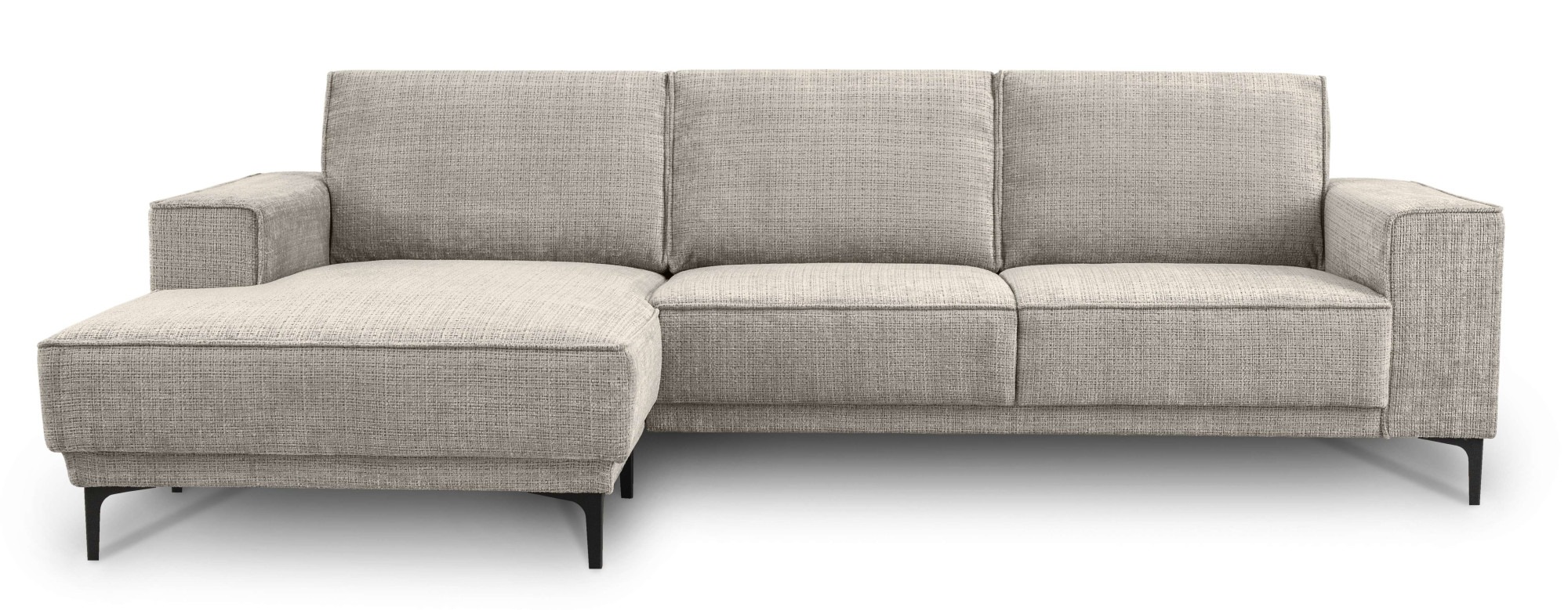Places of Style Ecksofa »Polsterecke Oland, Struktur, Flachgewebe, Luxus-Mi günstig online kaufen