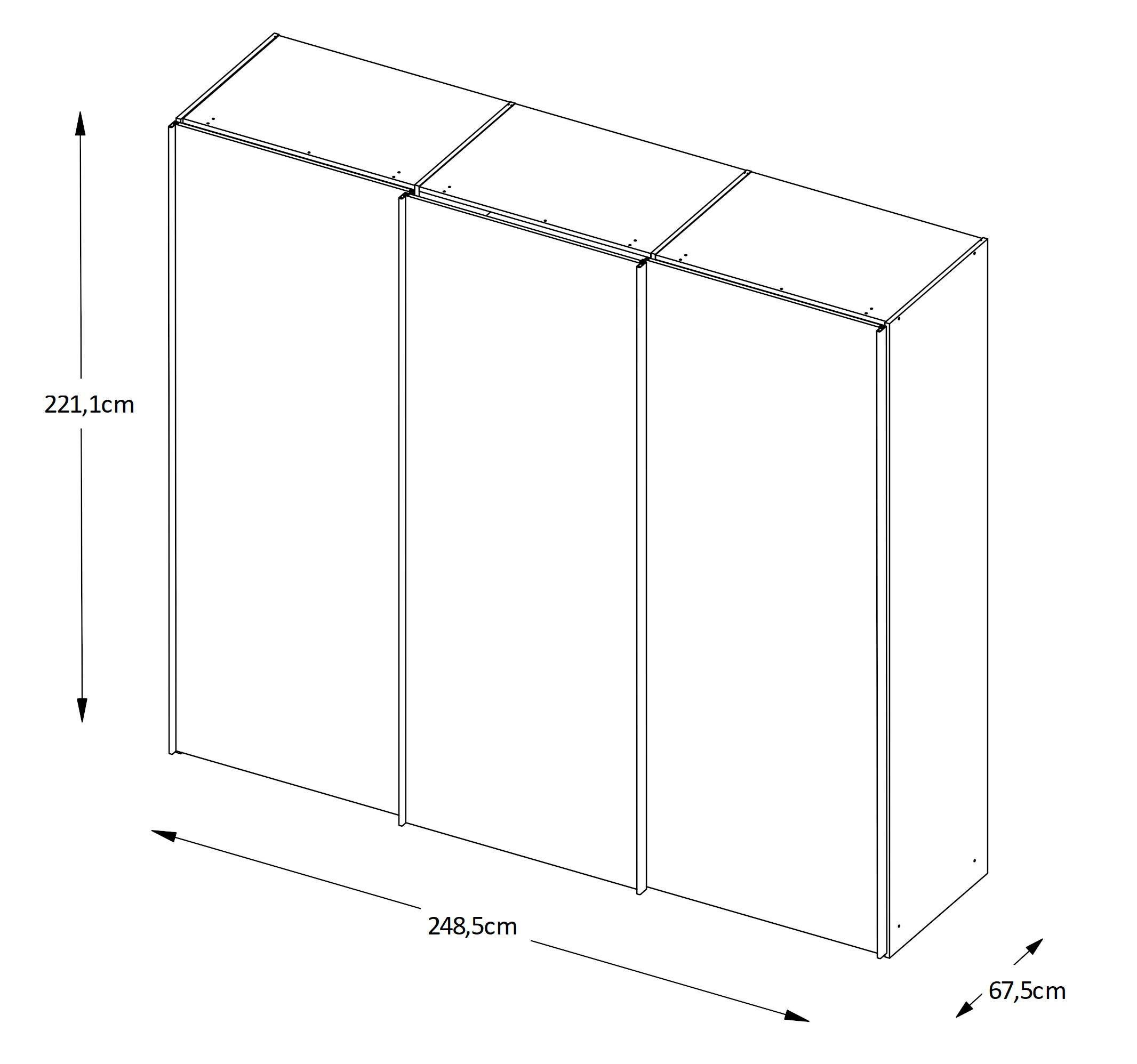 STAUD Schwebetürenschrank »Sonate Rom mit Spiegel, Made in Germany« Mit vier verschiedenen Ausstattungsvarianten