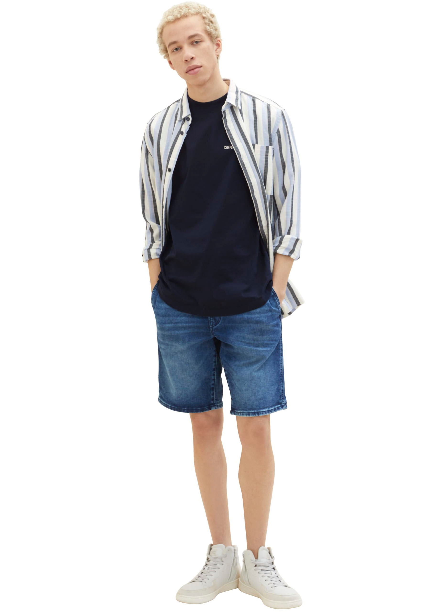 14. Bild von TOM TAILOR Denim Jeansshorts, mit elastischem Tunnelzugbund