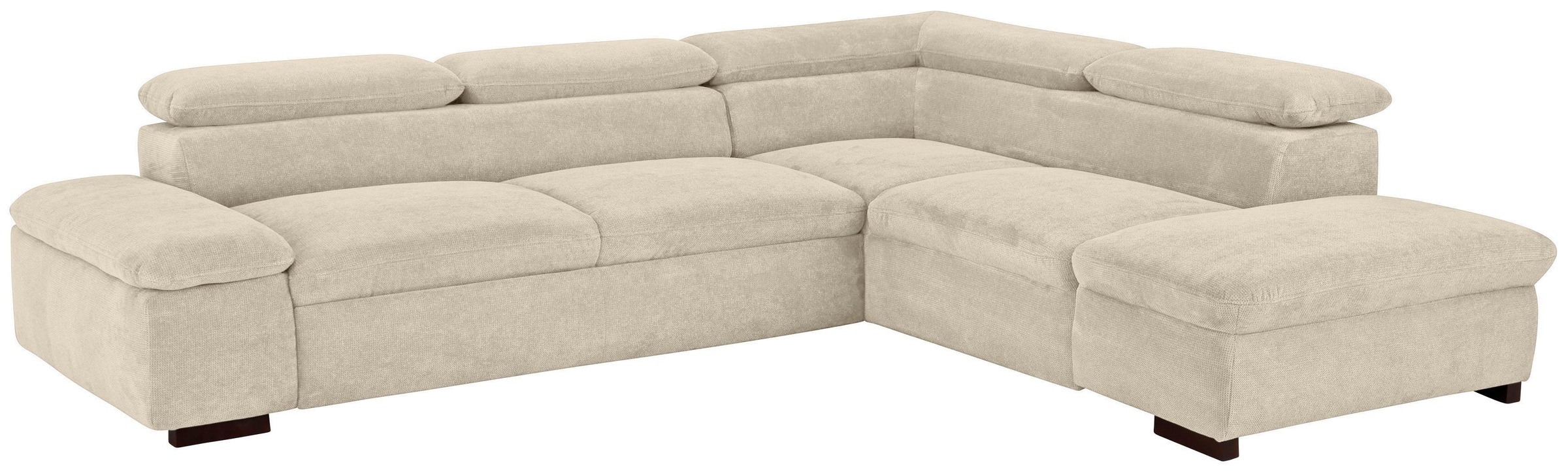 Home affaire Ecksofa »Alberto L-Form«, mit Kopfteilverstellung, wahlweise mit Bettfunktion