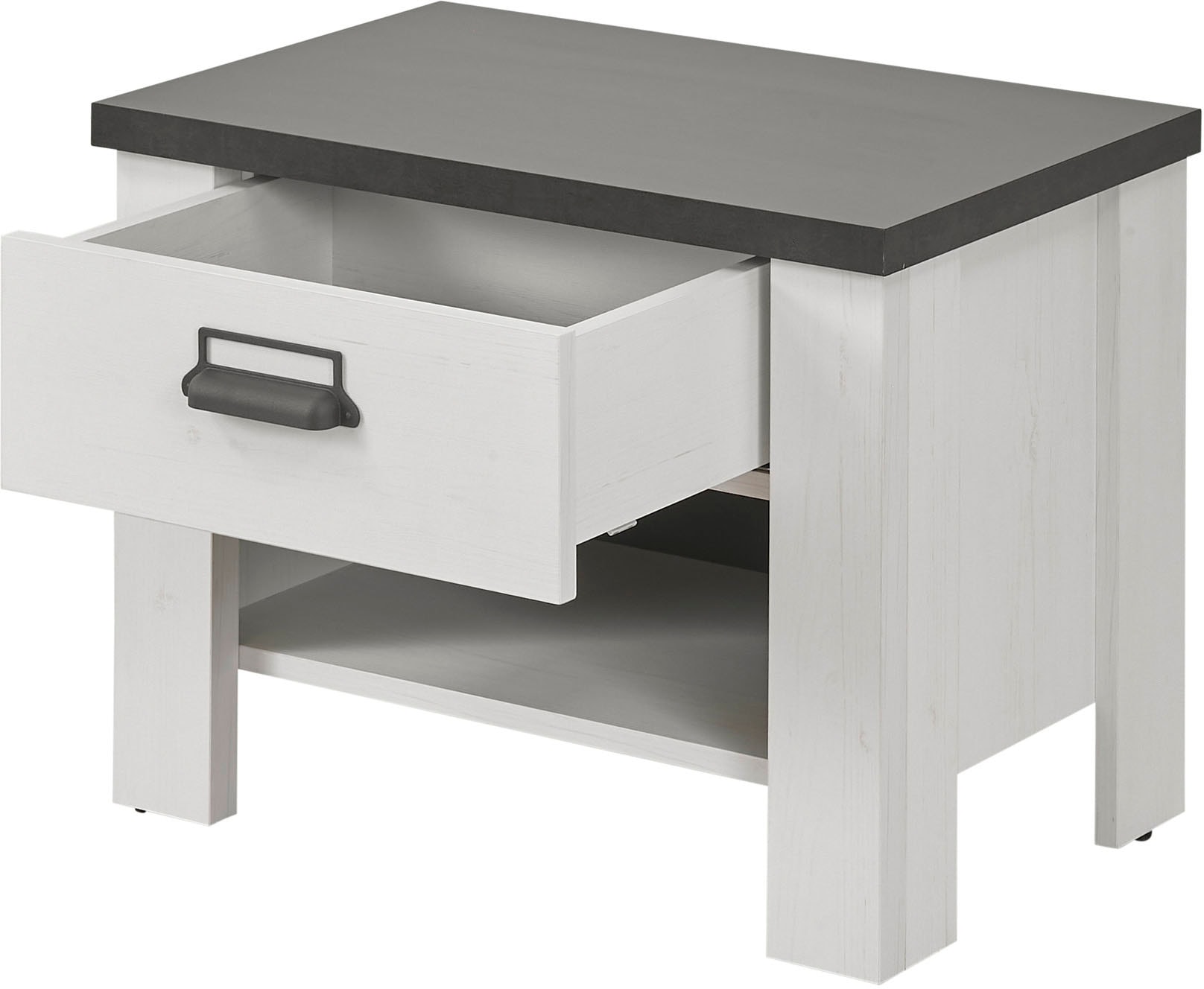 Home affaire Bettanlage »SHERWOOD« 2 Stk. tlg. Liegefläche Bett 90x200cm, Nachttisch mit 1 Schublade