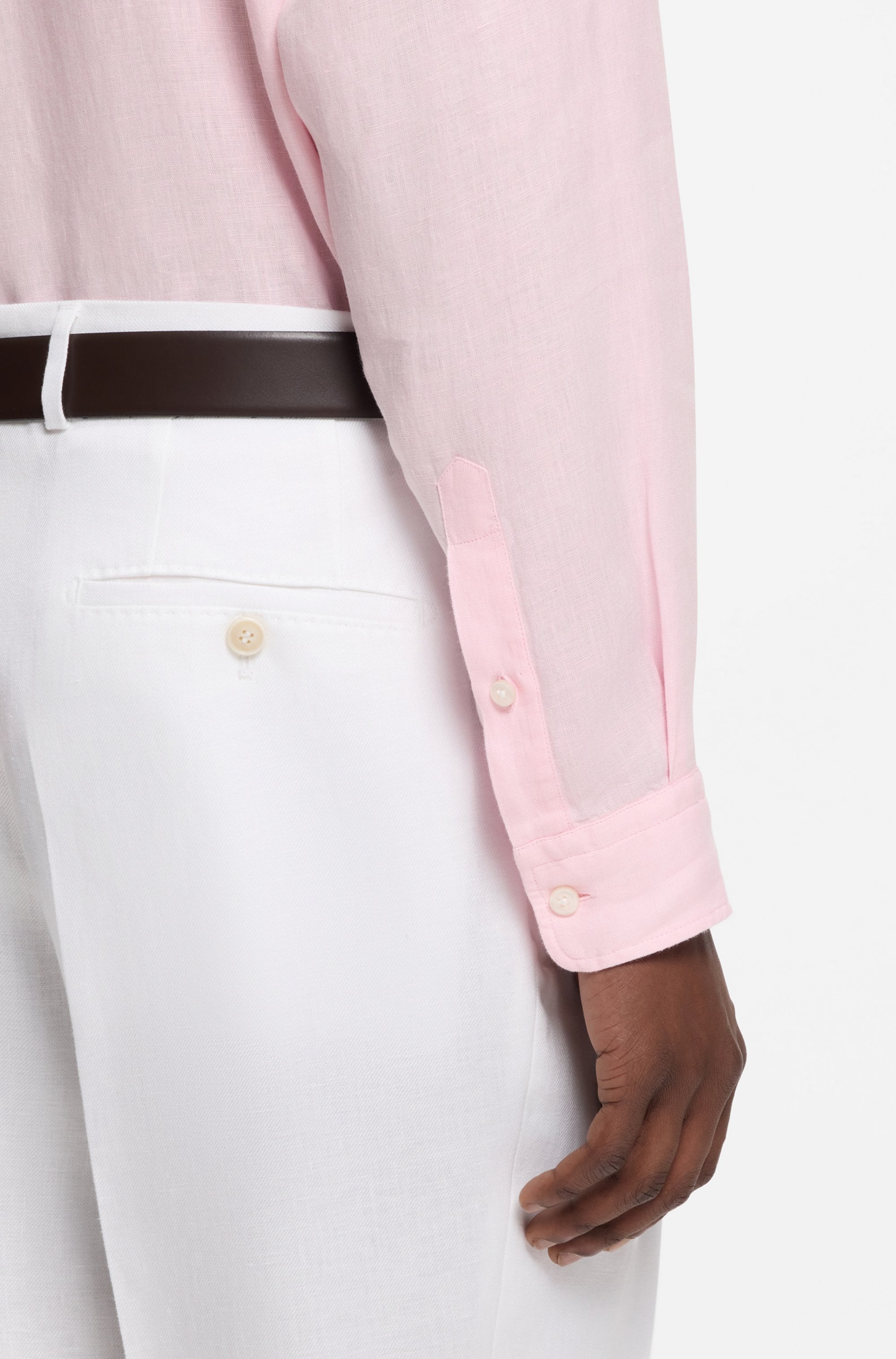 BOSS Leinenhemd »LIAM« mit Button-Down-Kragen, regular fit