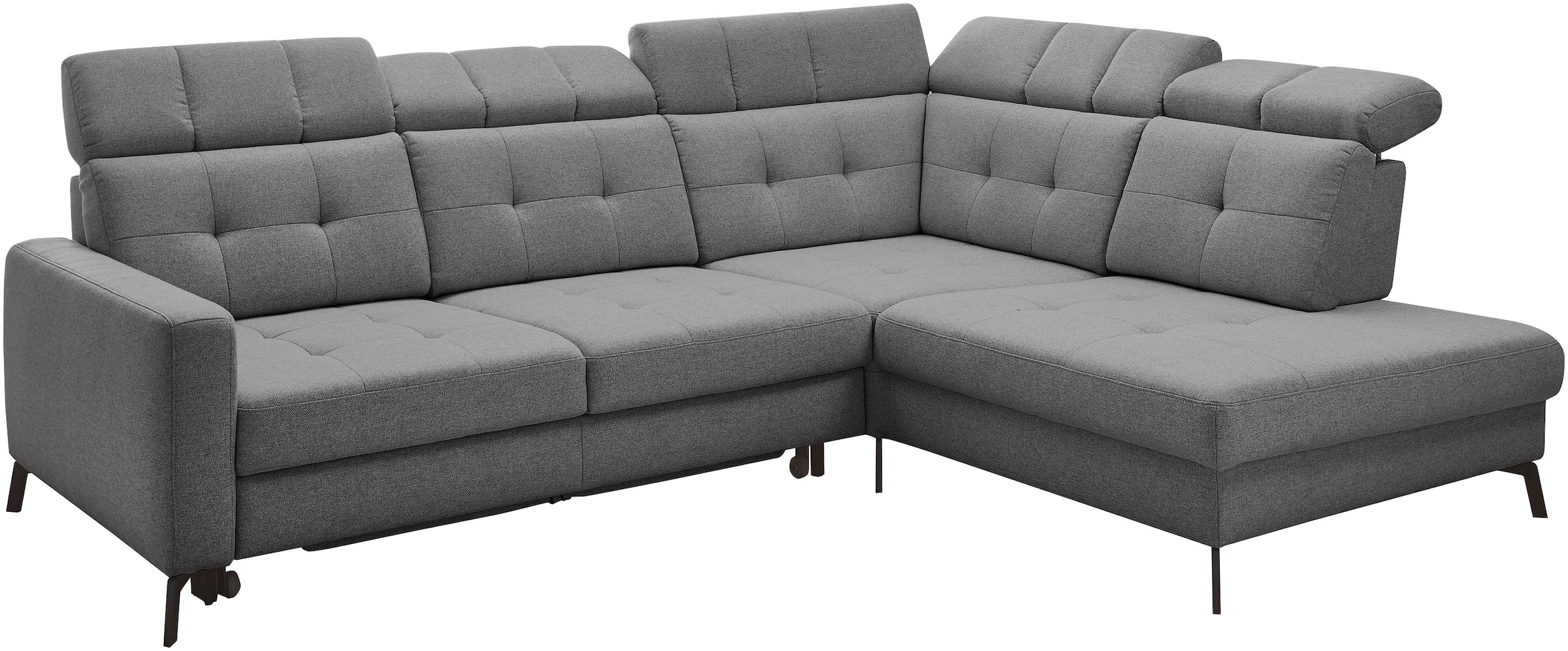 Musterring Ecksofa »MR 4615« mit Kopf- und Rückenverstellung, Metallfuß schwarz, Maße 272 x 214 cm