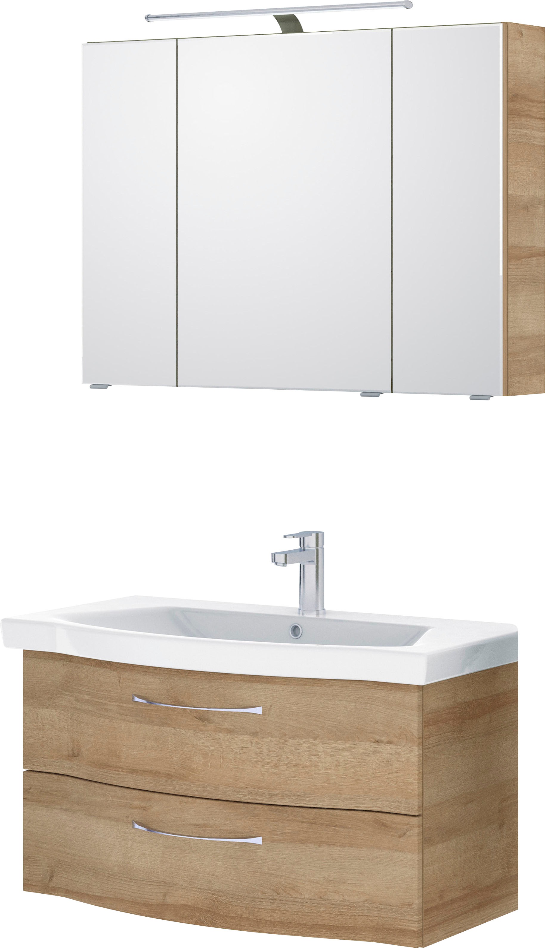 Saphir Badmöbel-Set »6005 Sprint 2-teilig, Keramik-Waschtisch mit LED-Spieg günstig online kaufen