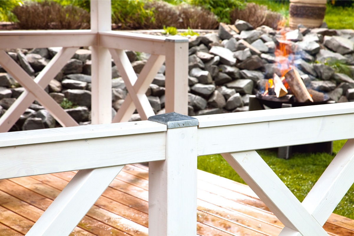 Skanholz Brüstungsgeländer »Andreaskreuz«