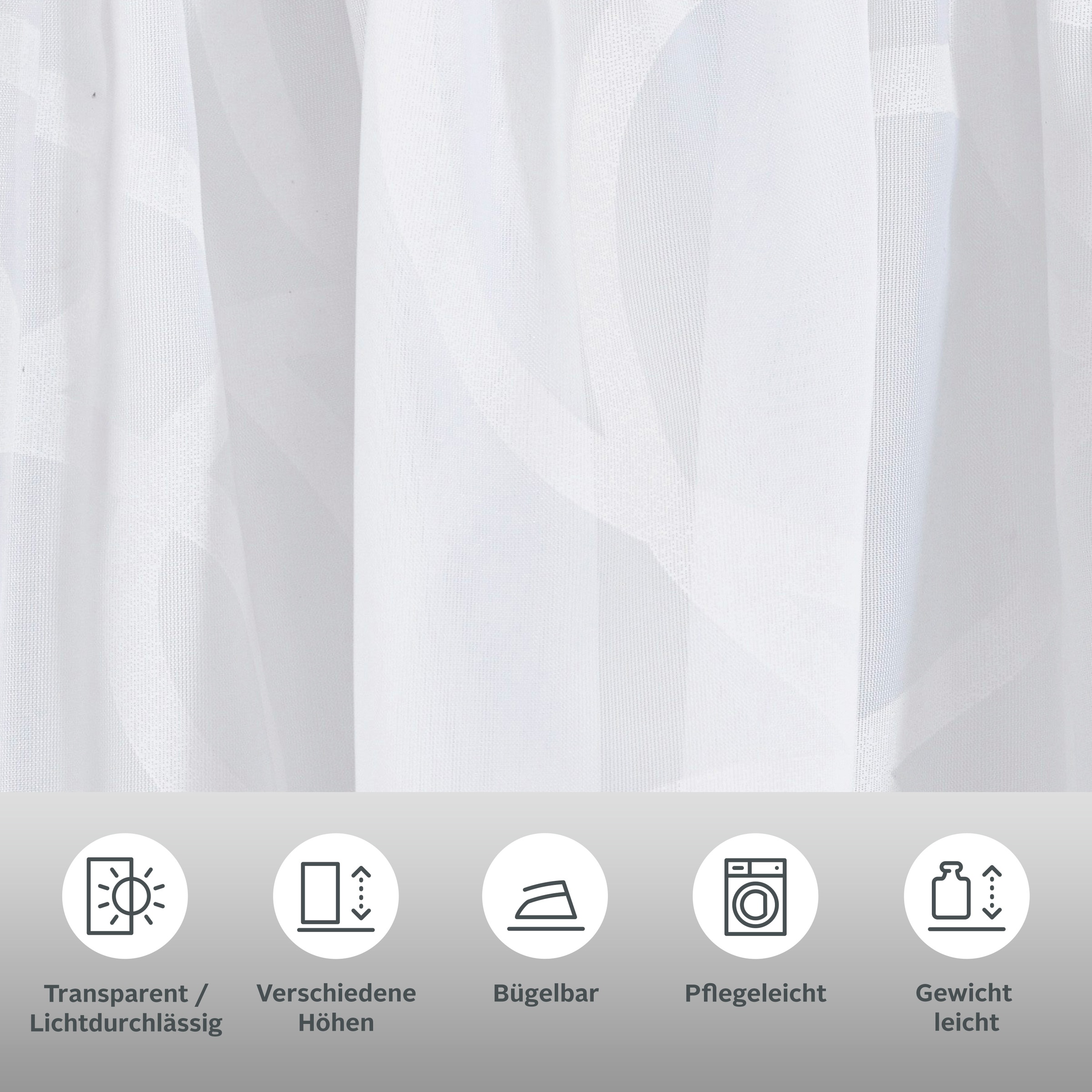 my home Gardine »Tanaro« Kräuselband 2 Stk. tlg. Vorhang, Fertiggardine, 2- günstig online kaufen