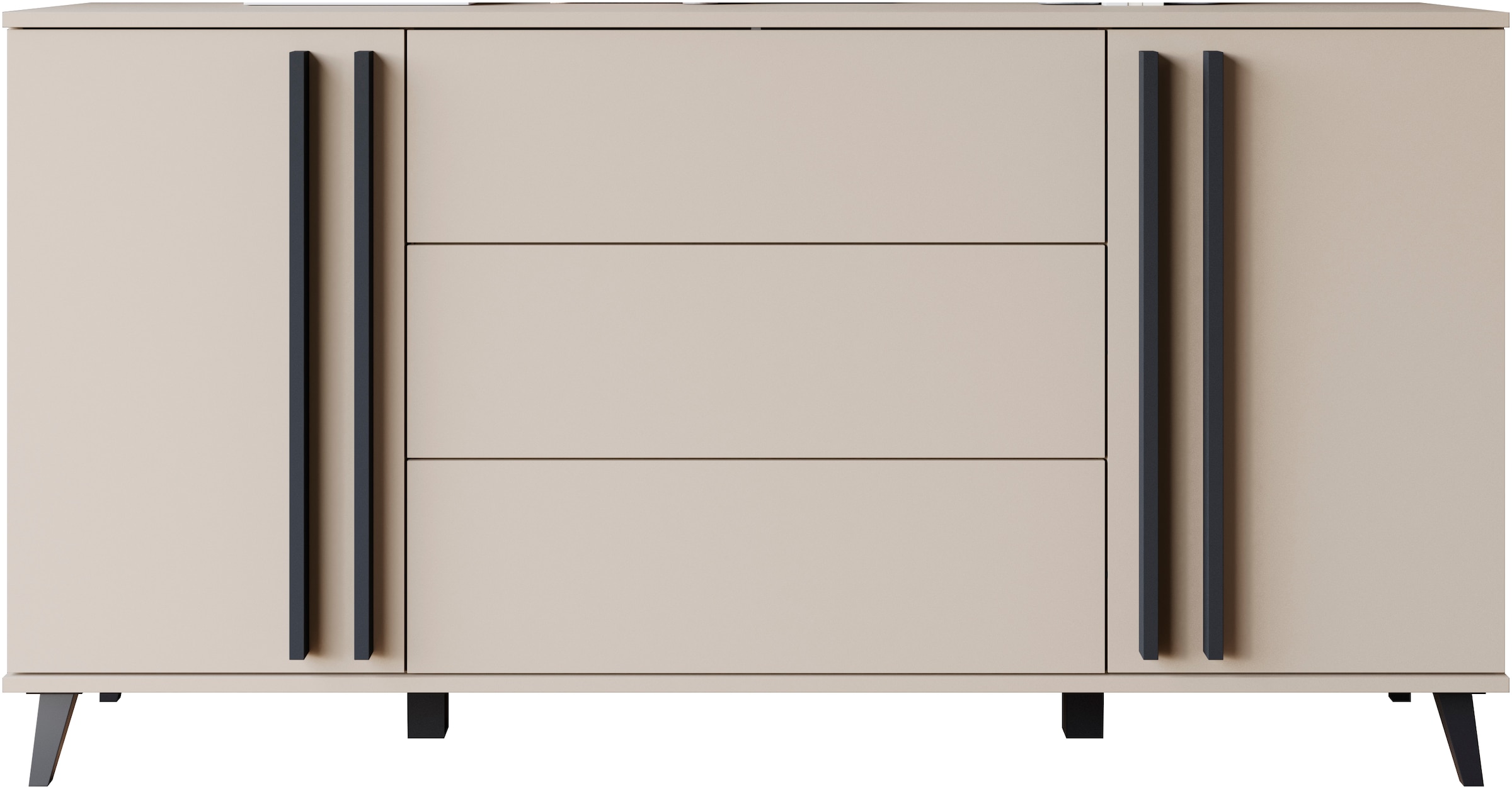 INOSIGN Sideboard »Helsinki, Kommode mit 2 Türen und 3 Schubladen, Breite 150 cm«, (1 St.), Push-to-Open-Schubladen, höhenverstellbare Einlegeböden