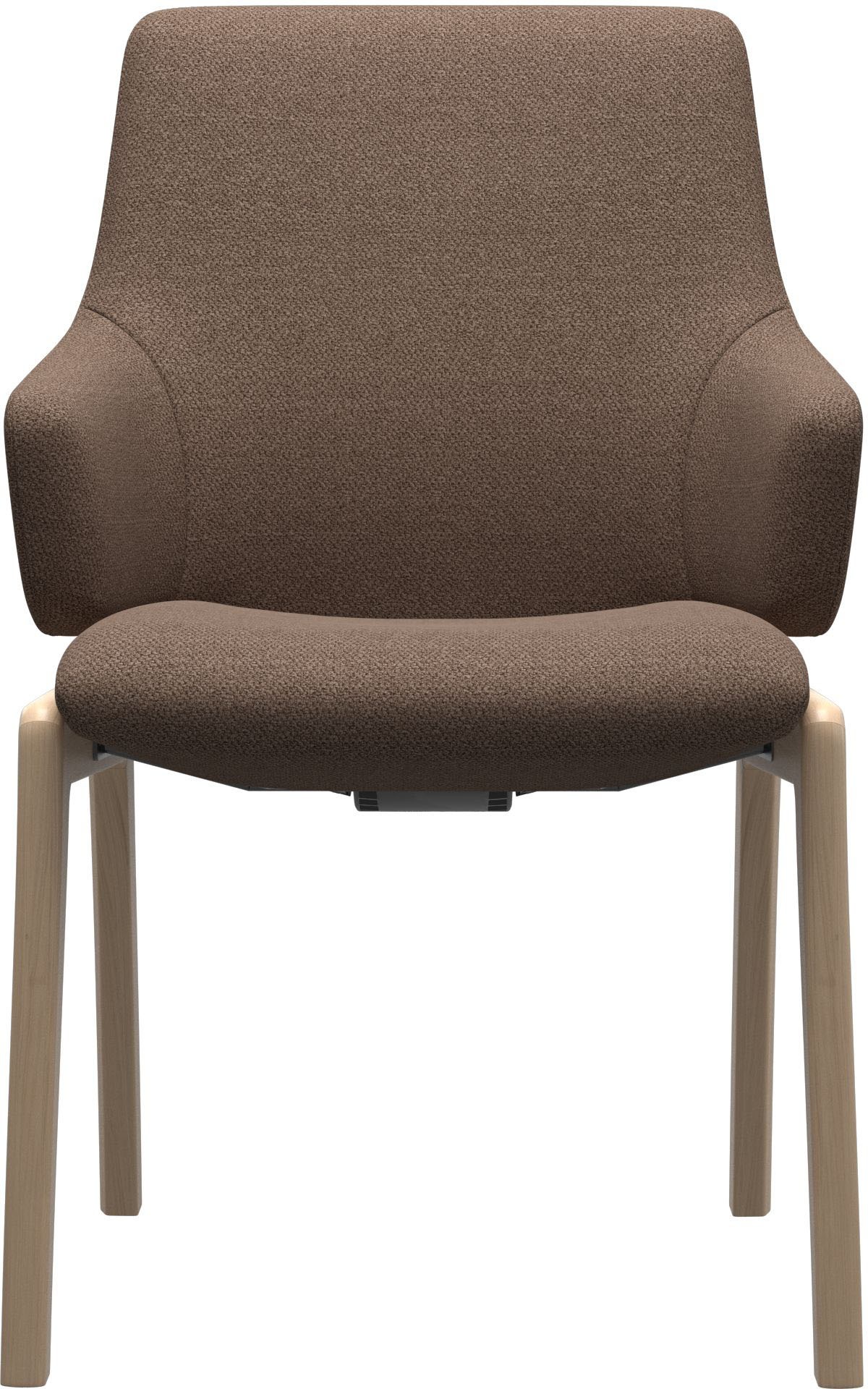 Stressless® Polsterstuhl »Laurel«, ROHLEDER Stoff Q2 FARON, Low Back mit Armlehne, Größe L, mit abgerundeten Beinen in Walnuss