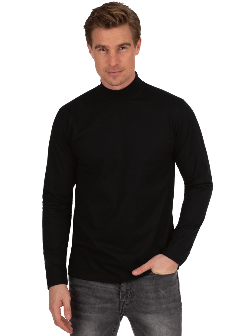 Trigema Longsleeve »TRIGEMA Langarm Shirt mit Stehkragen«