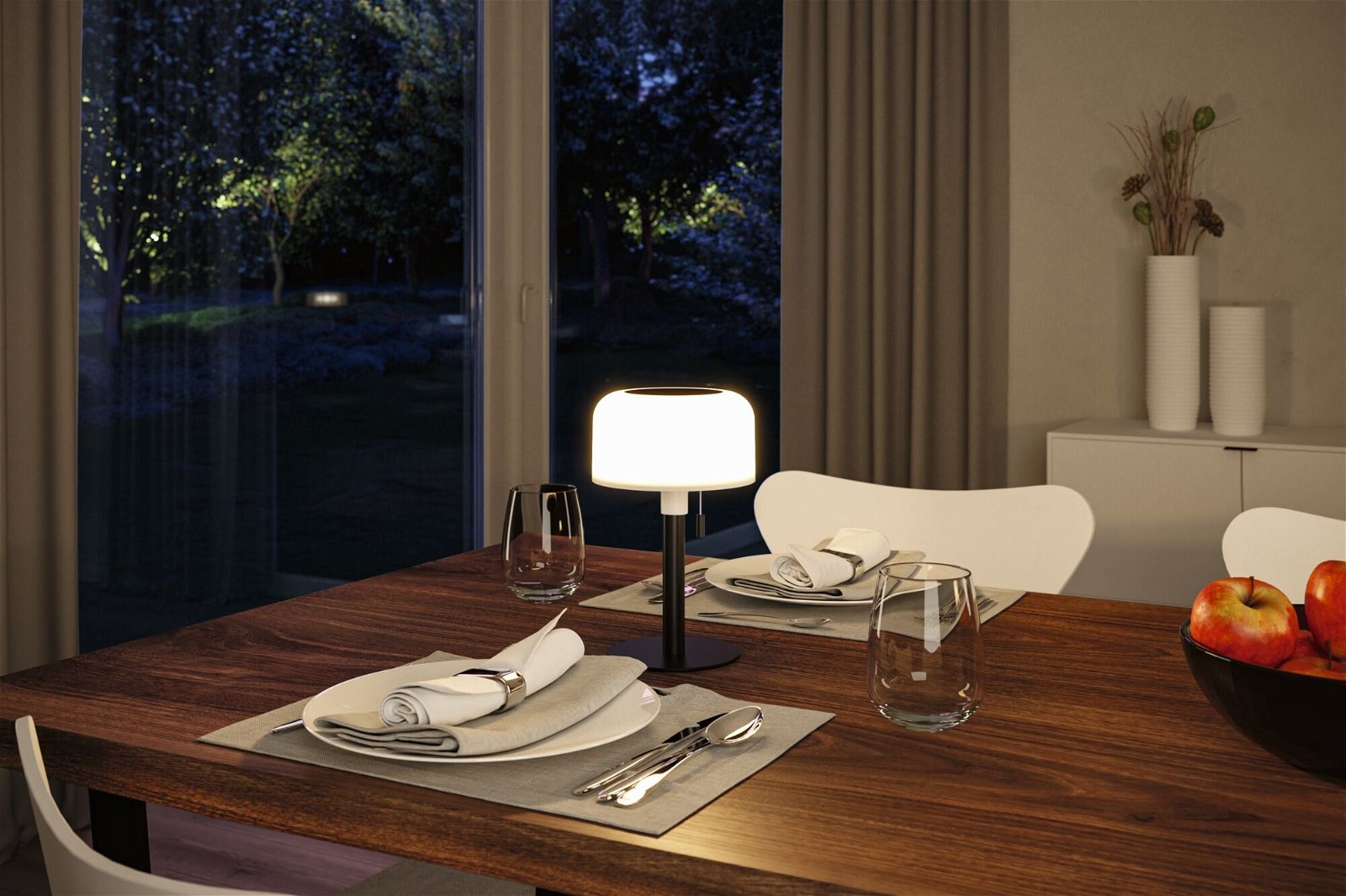 Paulmann LED Außen-Tischleuchte »Mobile Solar Bartja IP44 2700K USB-C Akku«, 1 flammig