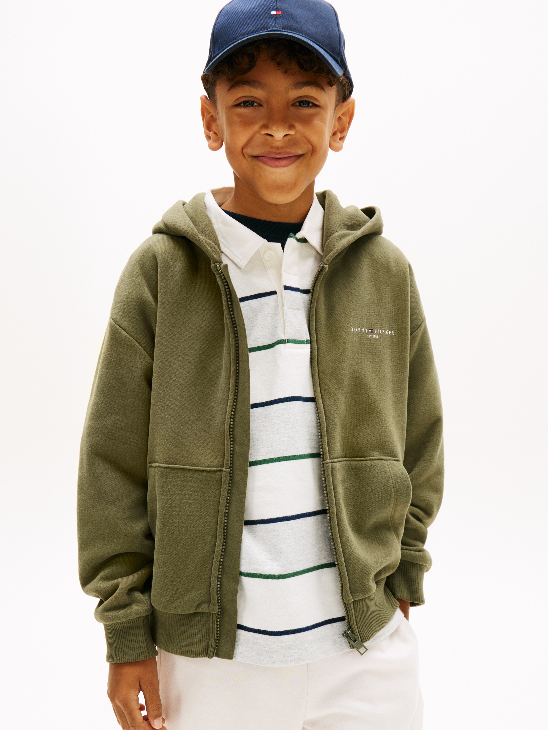 Tommy Hilfiger Kapuzensweatjacke »MINI CORP ZIP THROUGH HOODIE« Kinder bis 16 Jahre