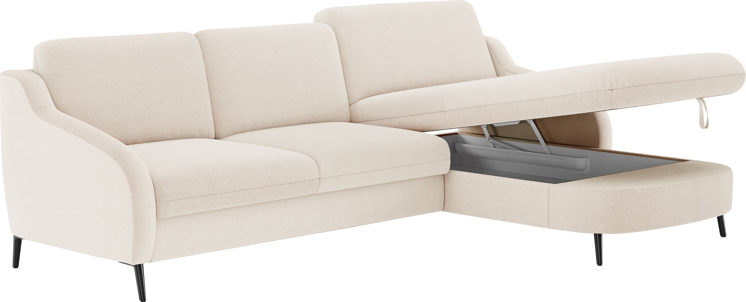 sit&more Ecksofa »Soul L-Form«, wahlweise mit Bettfunktion und Bettkasten oder Schubkasten