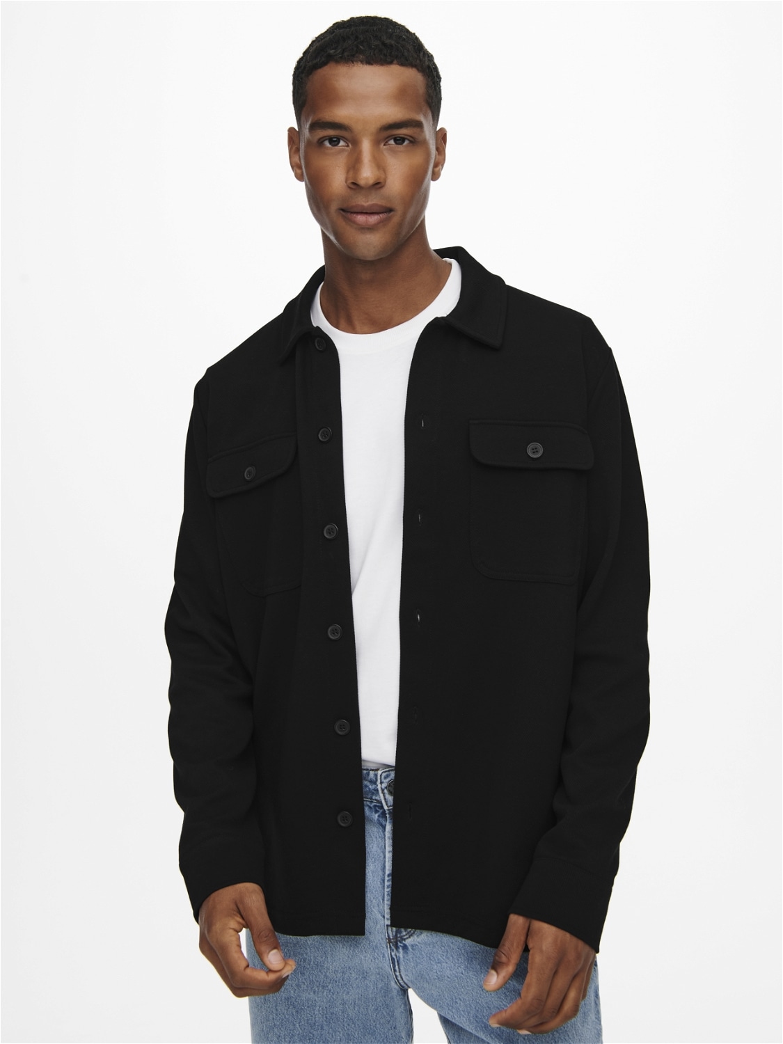 ONLY & SONS Langarmhemd »ONSNEWKODYL OVERSHIRT SWEAT NOOS«
