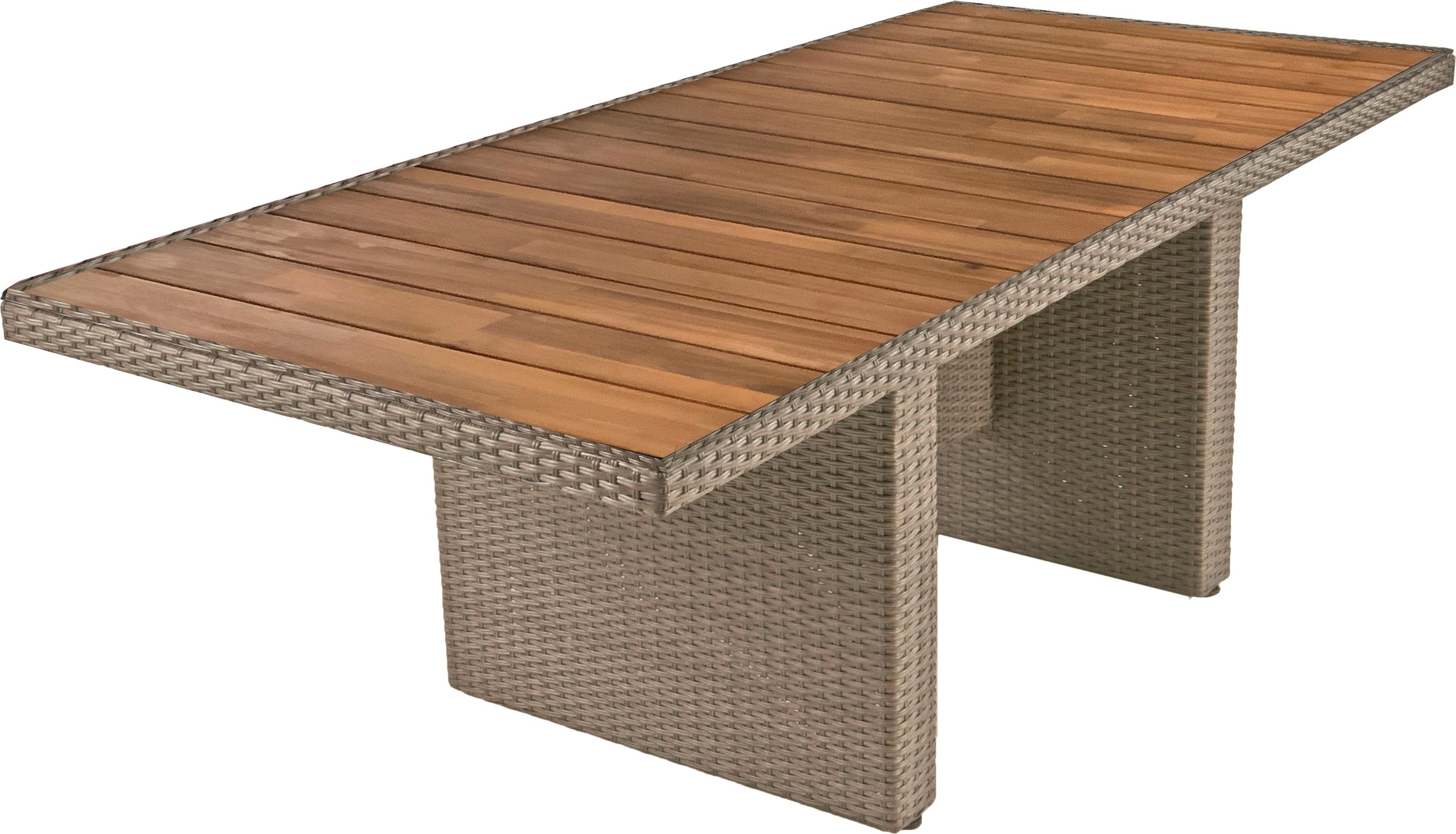 Garden Pleasure Garten-Essgruppe », Tischgruppe »BRAGA Set 03«, weidenbraun«, (Set, 5 tlg.), 4 Sessel, mit Gasfedern, Tisch LxB: 180x90 cm, inkl Auflagen