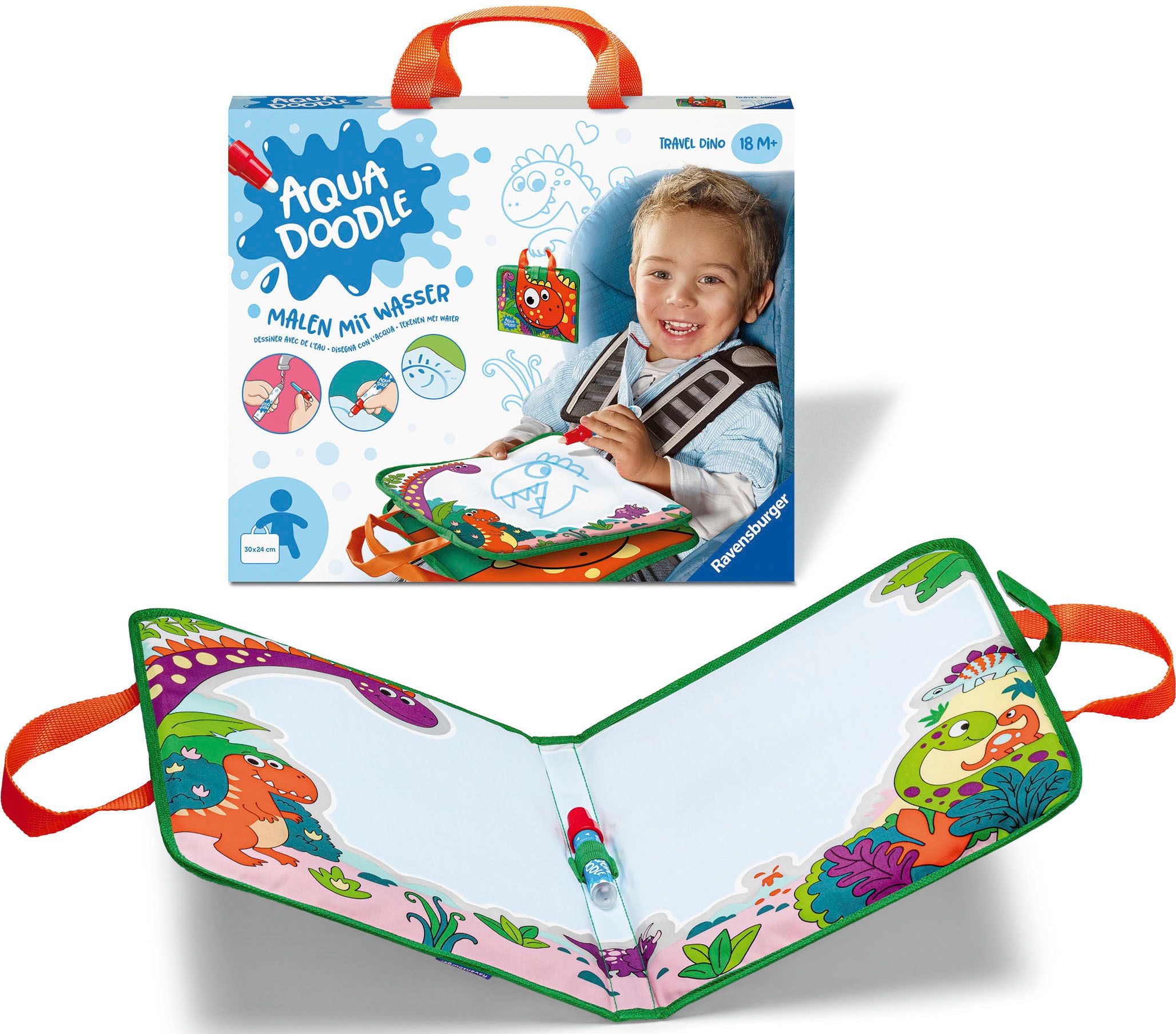 Ravensburger Kreativset »ministeps®, Aqua Doodle®, Travel Dino«, Made in Europe