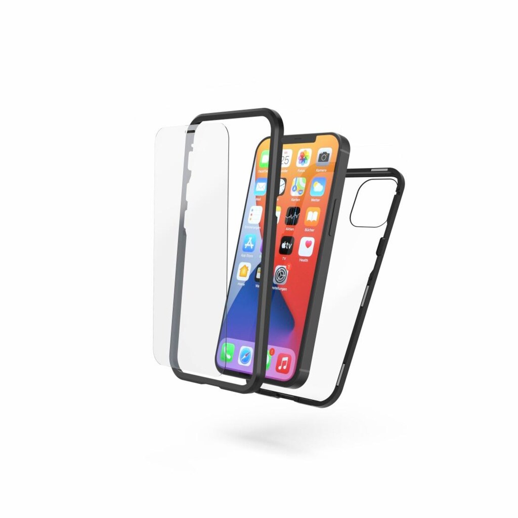 Hama Smartphone-Hülle »Handyhülle Cover für Apple iPhone 12 mini, Schwarz/Transp.«