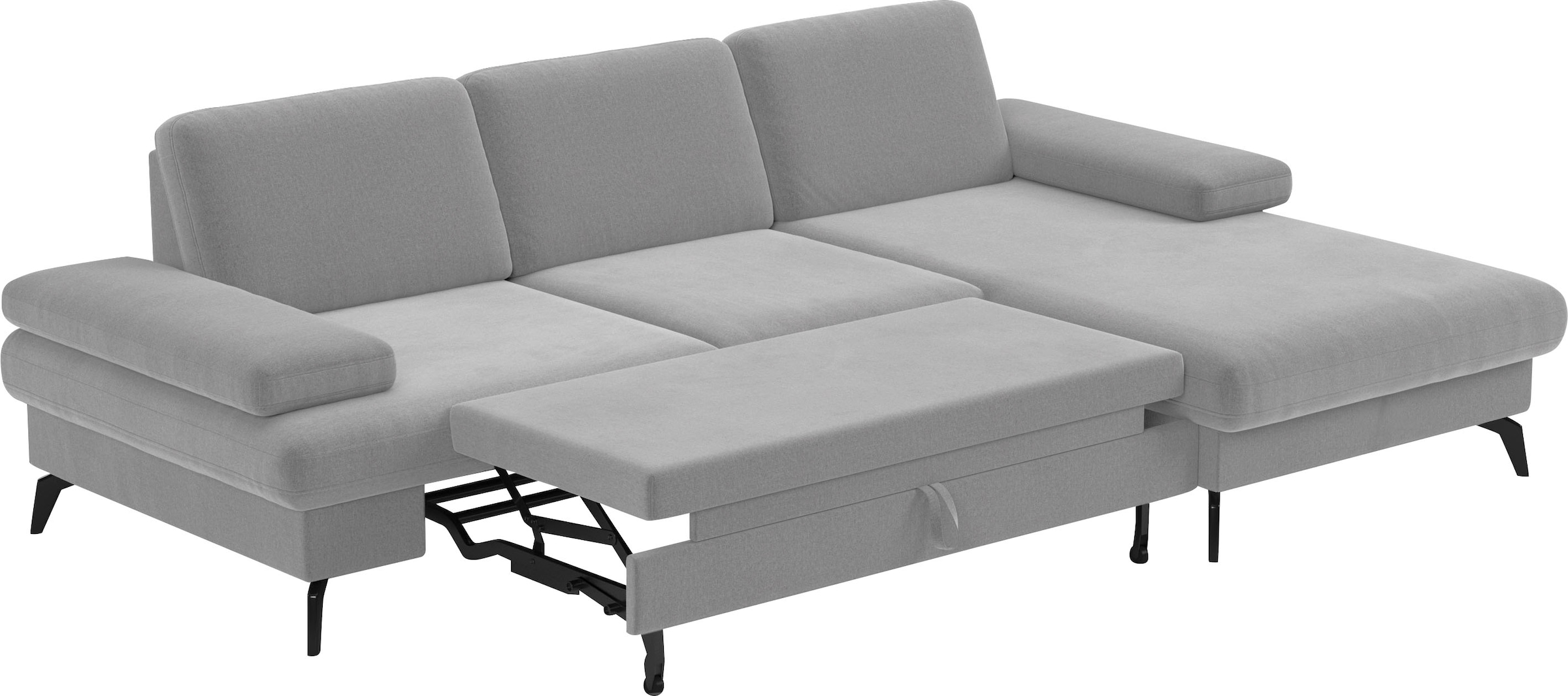 sit&more Ecksofa »Morris L-Form, inkl. Sitztiefenverstellung«, wahlweise mit Armteilverstellung, Bettfunktion & Bettkasten