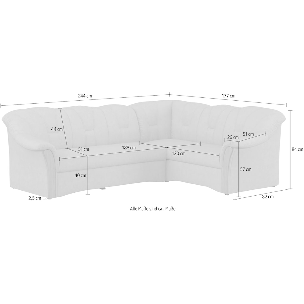 DOMO collection Ecksofa »Pauli L-Form«