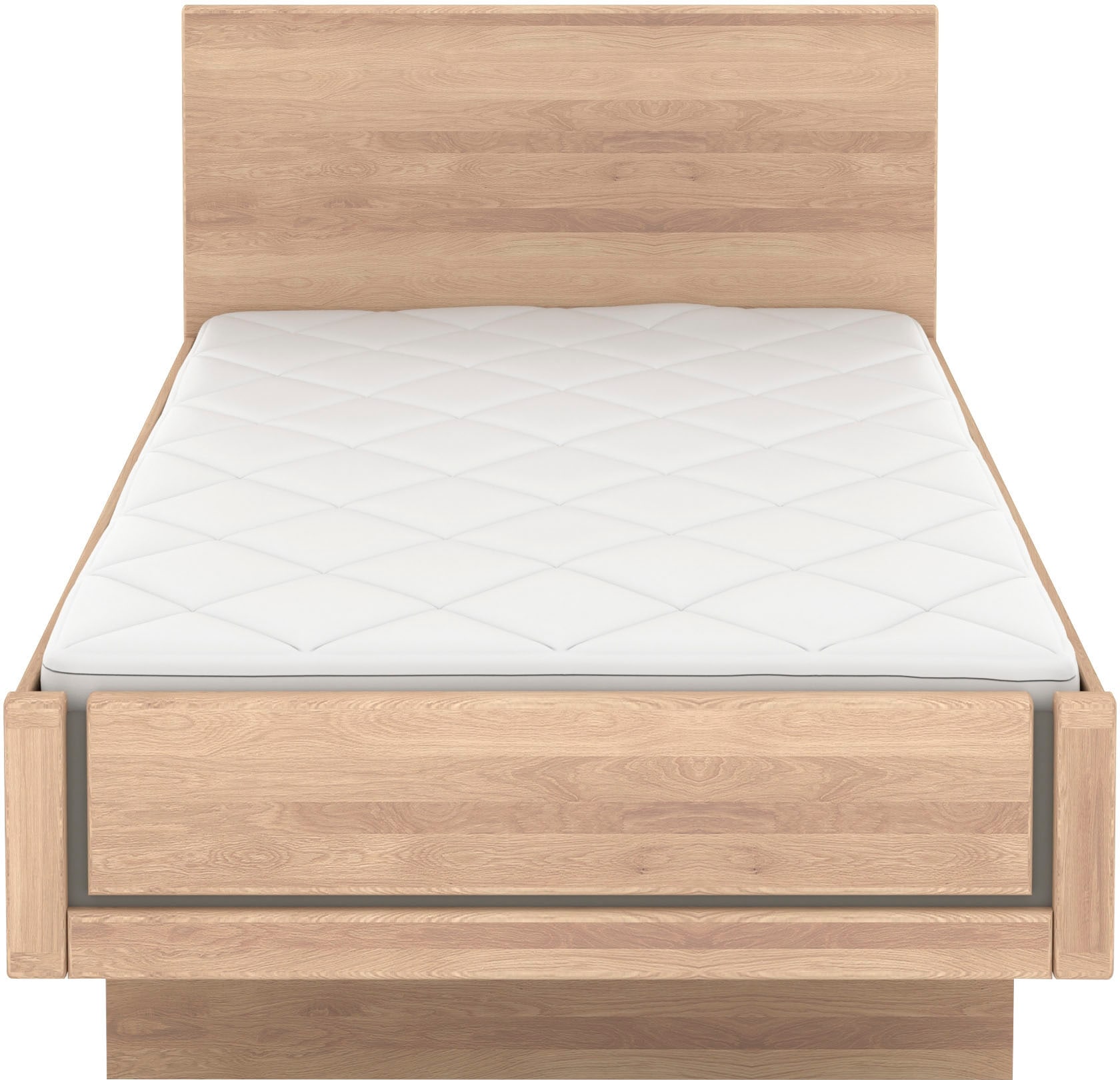 Musterring Holzbett »Sorrent, Bettgestell, Bettrahmen, teilmassiv Eiche«, (MADE IN GERMANY), Eiche teilmassiv, Liegehöhenverstellung, in schwebender Optik