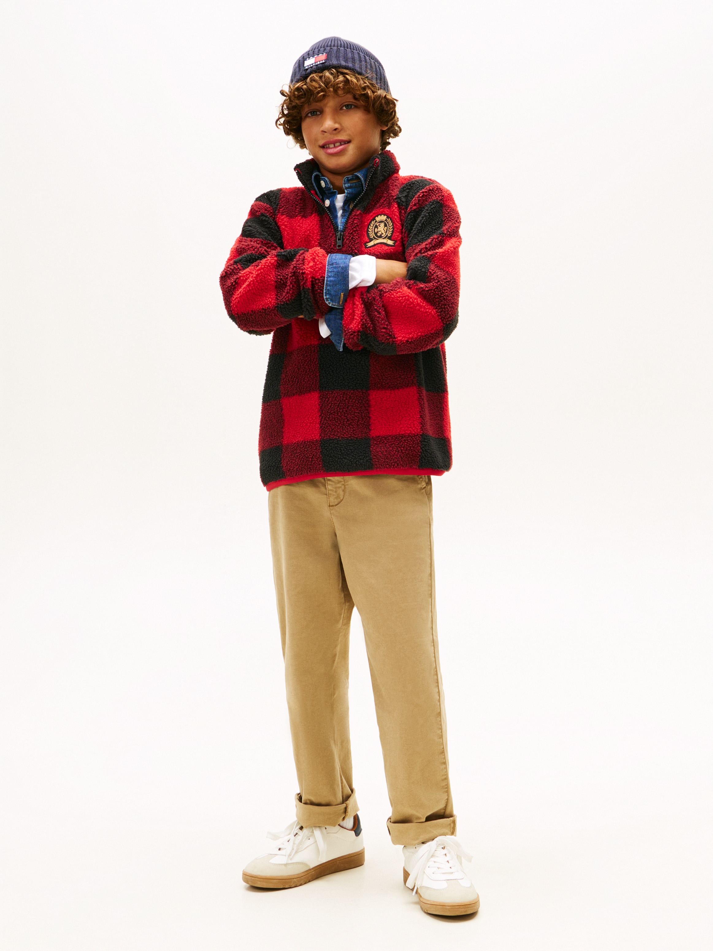 Tommy Hilfiger Stoffhose »HERRINGBONE RELAXED WORKER PANT«  Kinder bis 16 Jahre