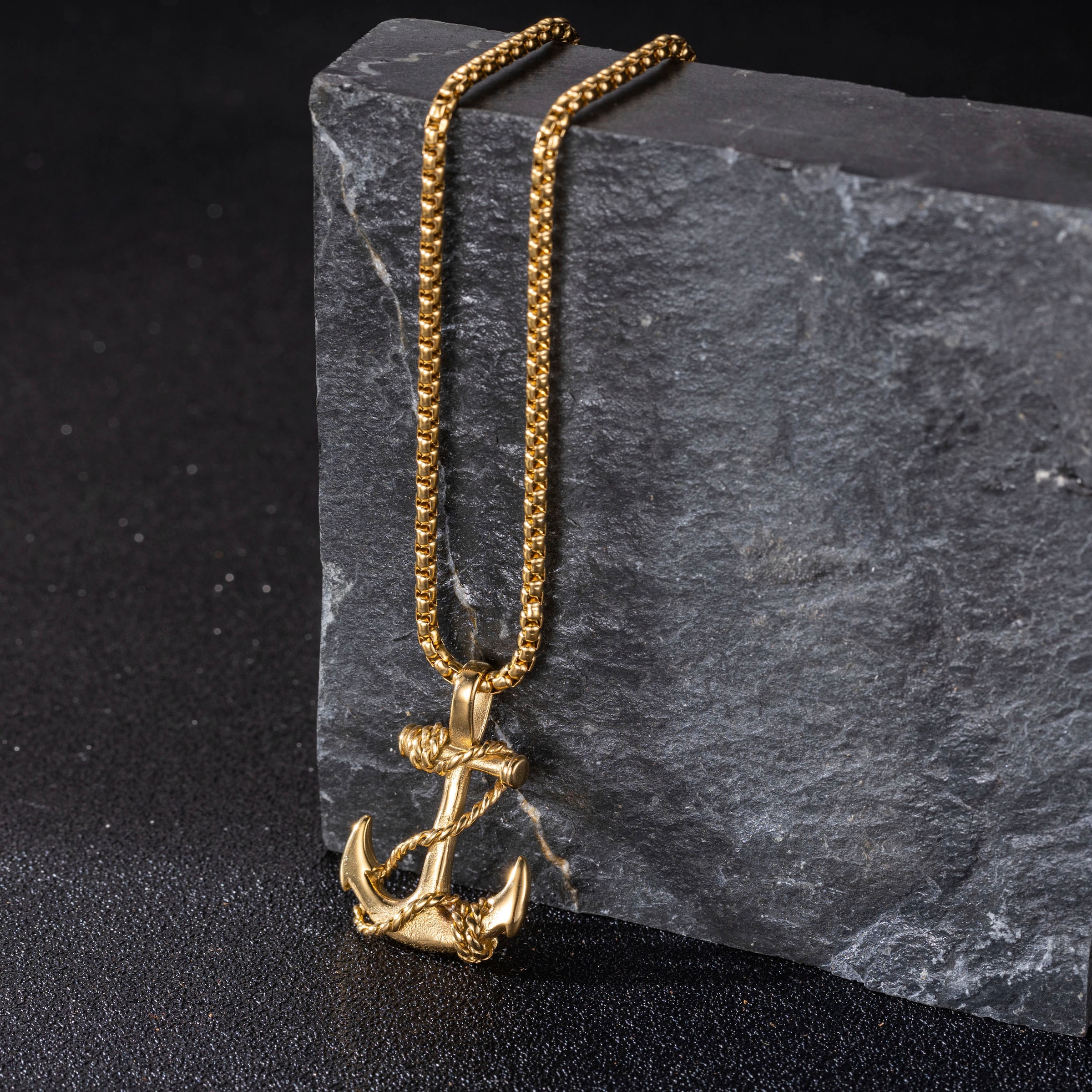 Firetti Kette mit Anhänger »Schmuck Geschenk Edelstahl Halsschmuck Halskette Venezianerkette Anker«