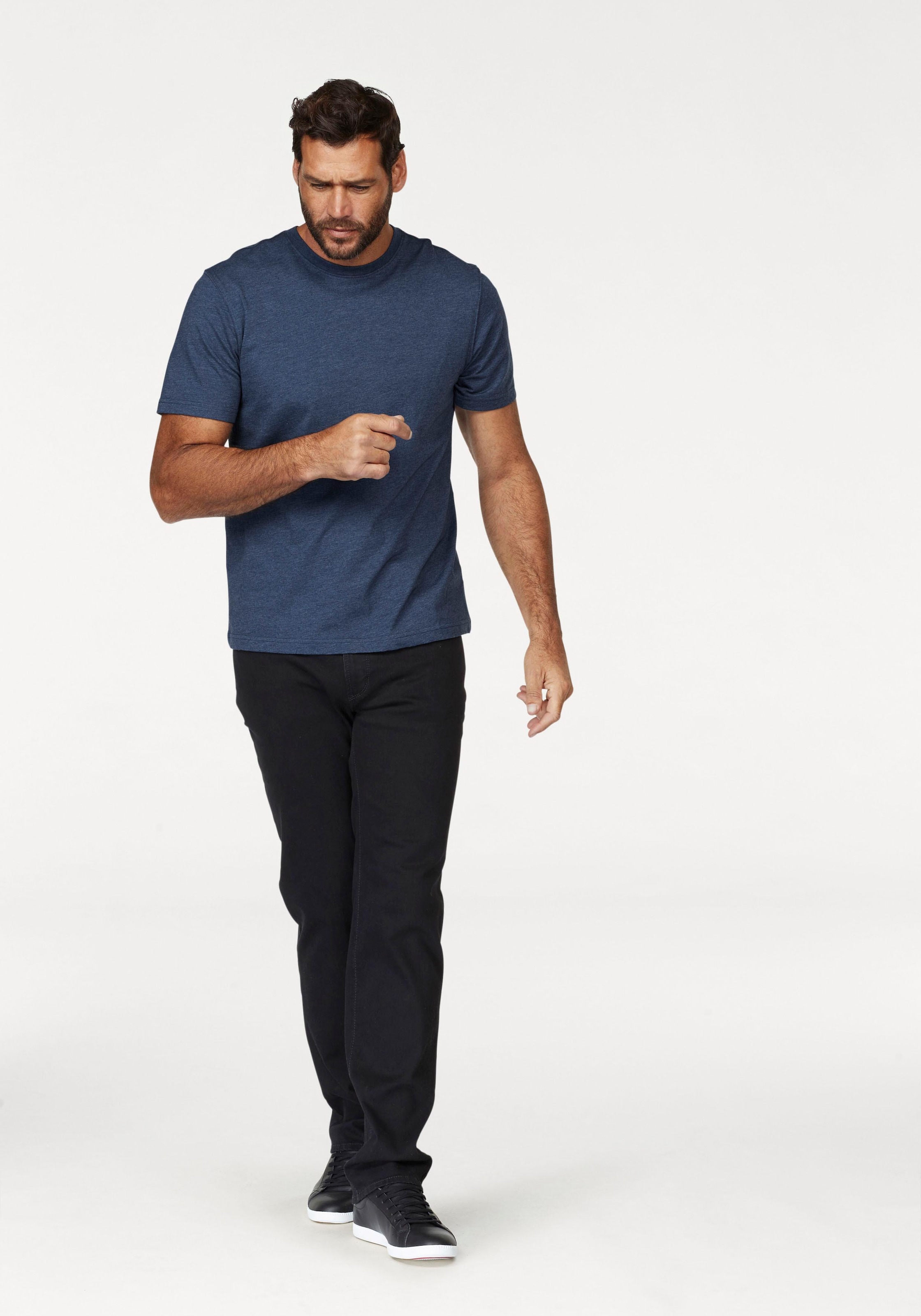 Man's World Rundhalsshirt, (2er-Pack), Kurzarm, Basic-Stil, aus Baumwollmischung, 2er-Pack