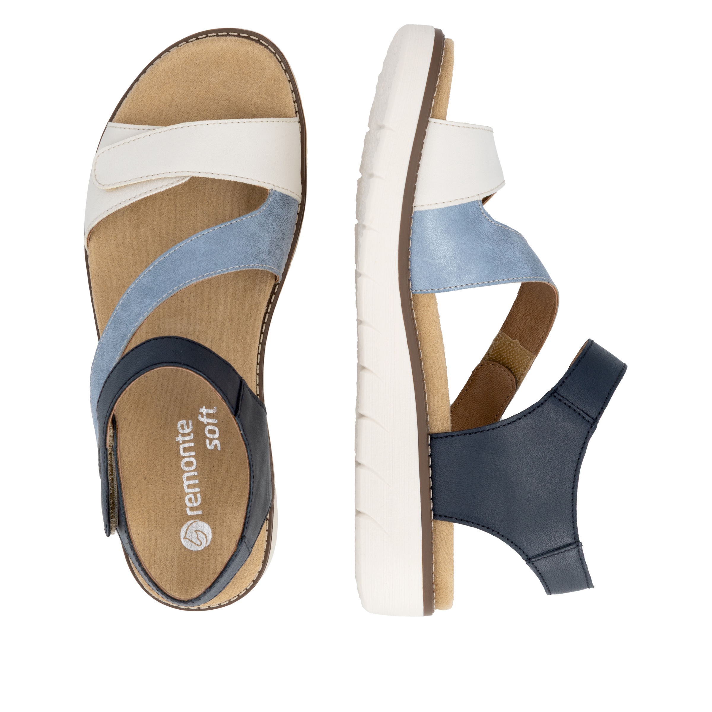 Remonte Sandale  Sommerschuh, Klettschuh, Sandalette, Riemchensandale mit Softfußbett