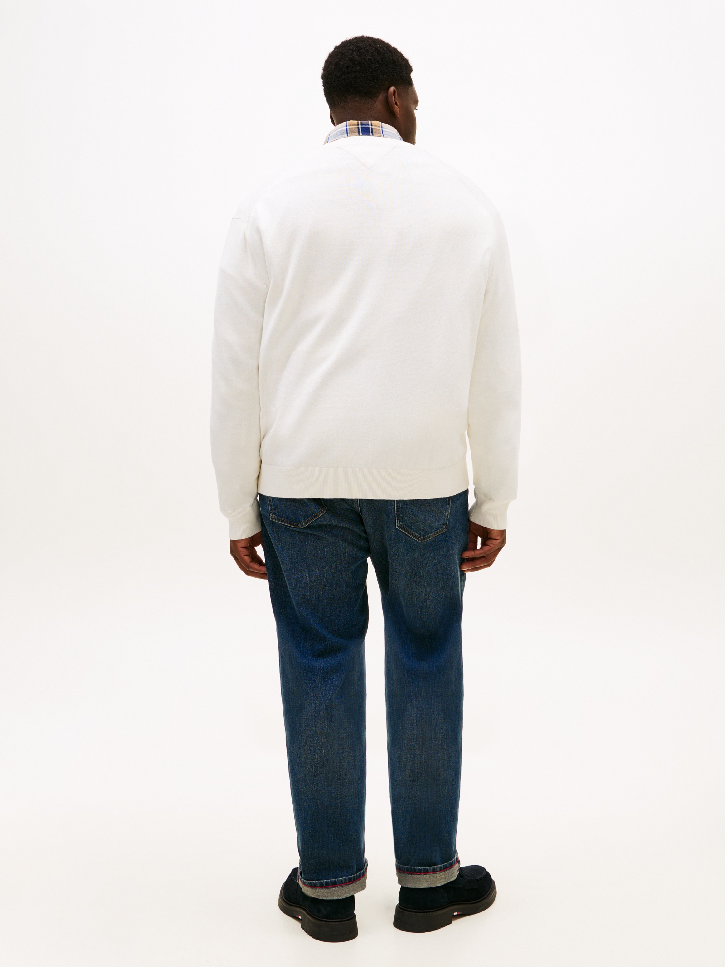 Tommy Hilfiger Big & Tall V-Ausschnitt-Pullover »BT-ESSENTIAL COTTON« Rippbündchen am Ärmel, Saum und Ausschnitt,  Große Größen, normale Passform