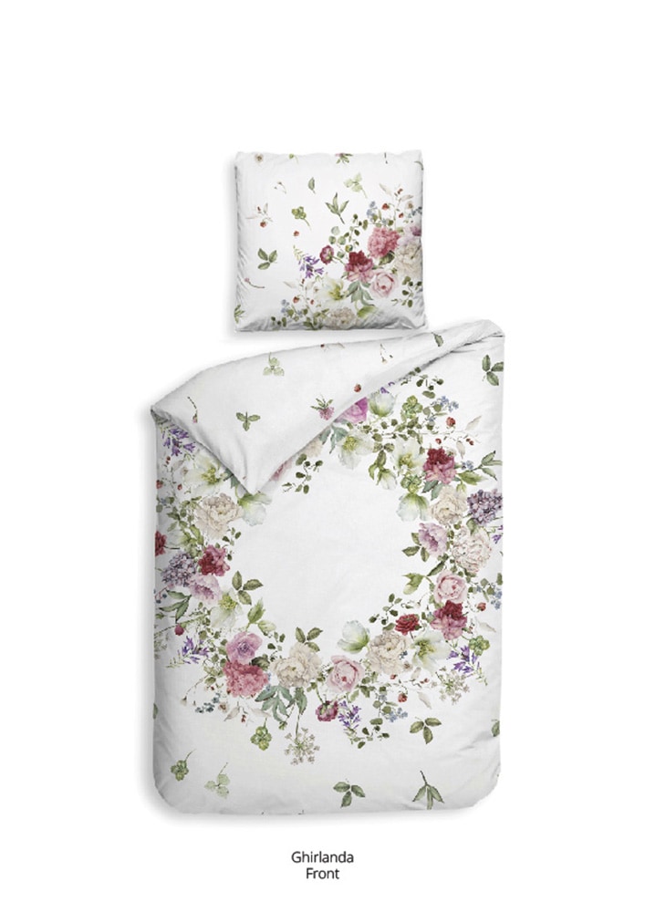 Heckett & Lane Bettwäsche »Ghirlanda« 2 tlg. 100% Baumwolle, hochwertiges M günstig online kaufen