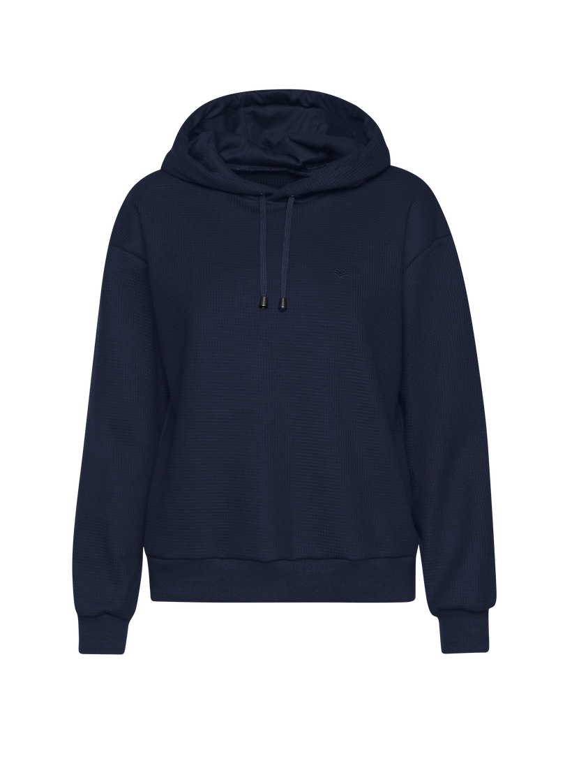Trigema Kapuzensweatshirt »TRIGEMA Cropped Hoodie in Waffeloptik«