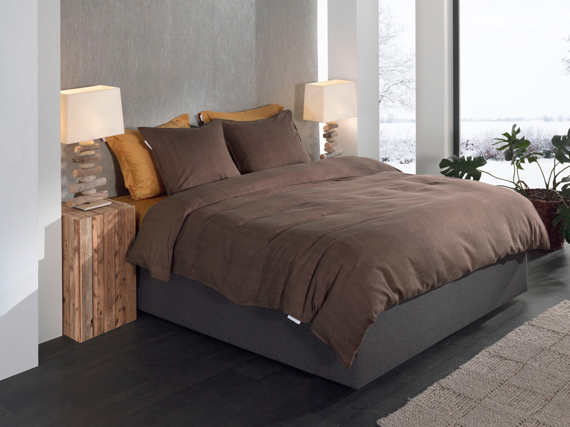 Heckett & Lane Bettwäsche »Spina« 2 Stk. tlg. Fischgrät Muster, 100% Baumwo günstig online kaufen