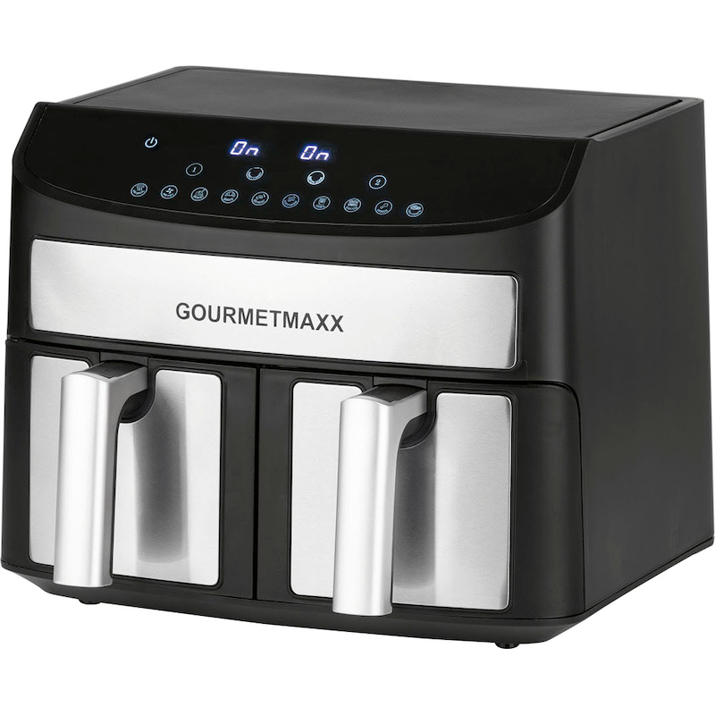 GOURMETMAXX Fritteuse »11339« 2400 W Zweikammer, 7l, Edelstahl/anthrazit Edelstahl/anthrazit