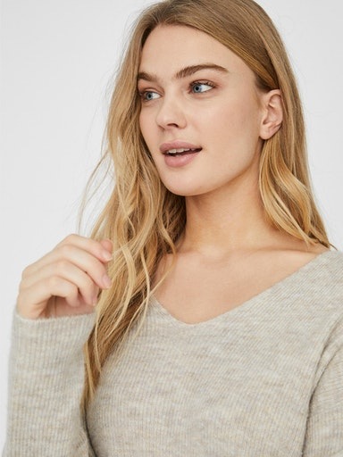 Vero Moda »VMCREWLEFILE LS V-NECK BLOUSE NOOS«